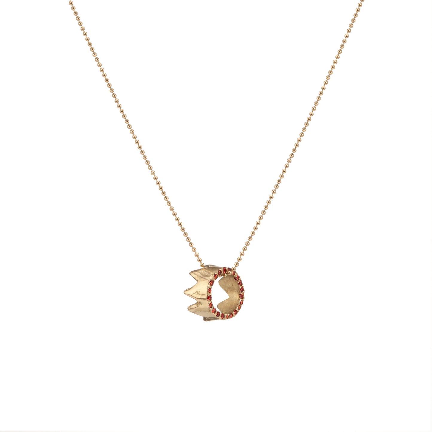 Allison Read Smith Gold Crown Cognac Diamond Pendant
