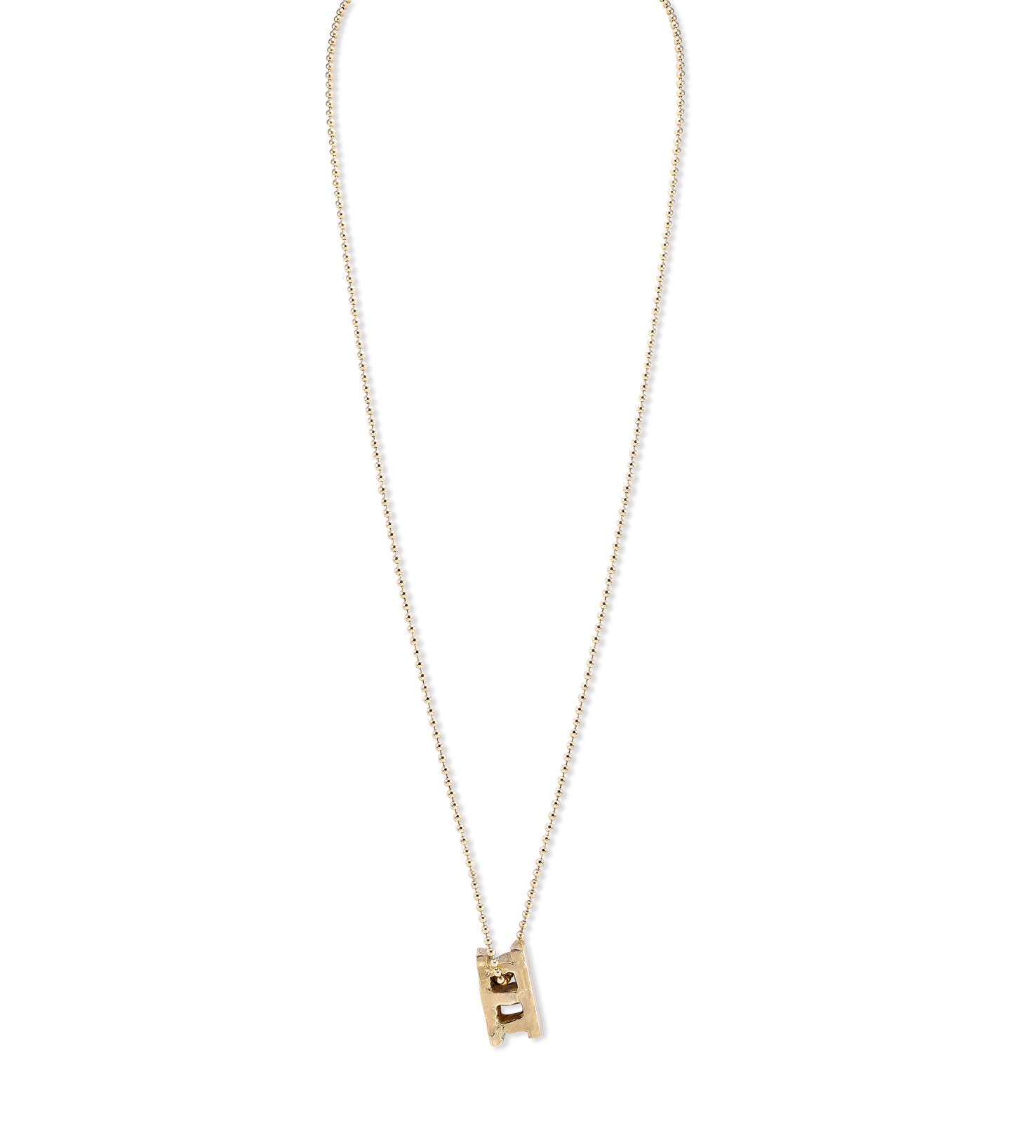 Allison Read Smith Gold Cinder Block Pendant