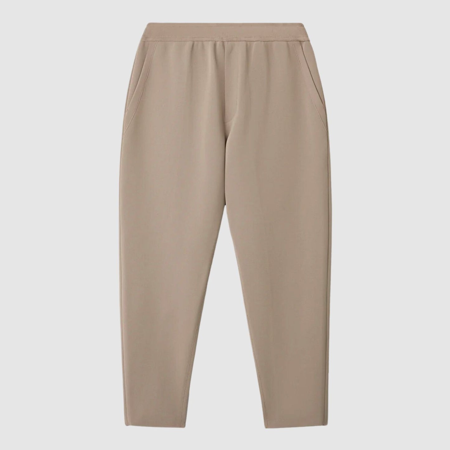 CLOTHING FOR CONTEMPORARY LIFE Milan Rib Tapered Pants in Beige