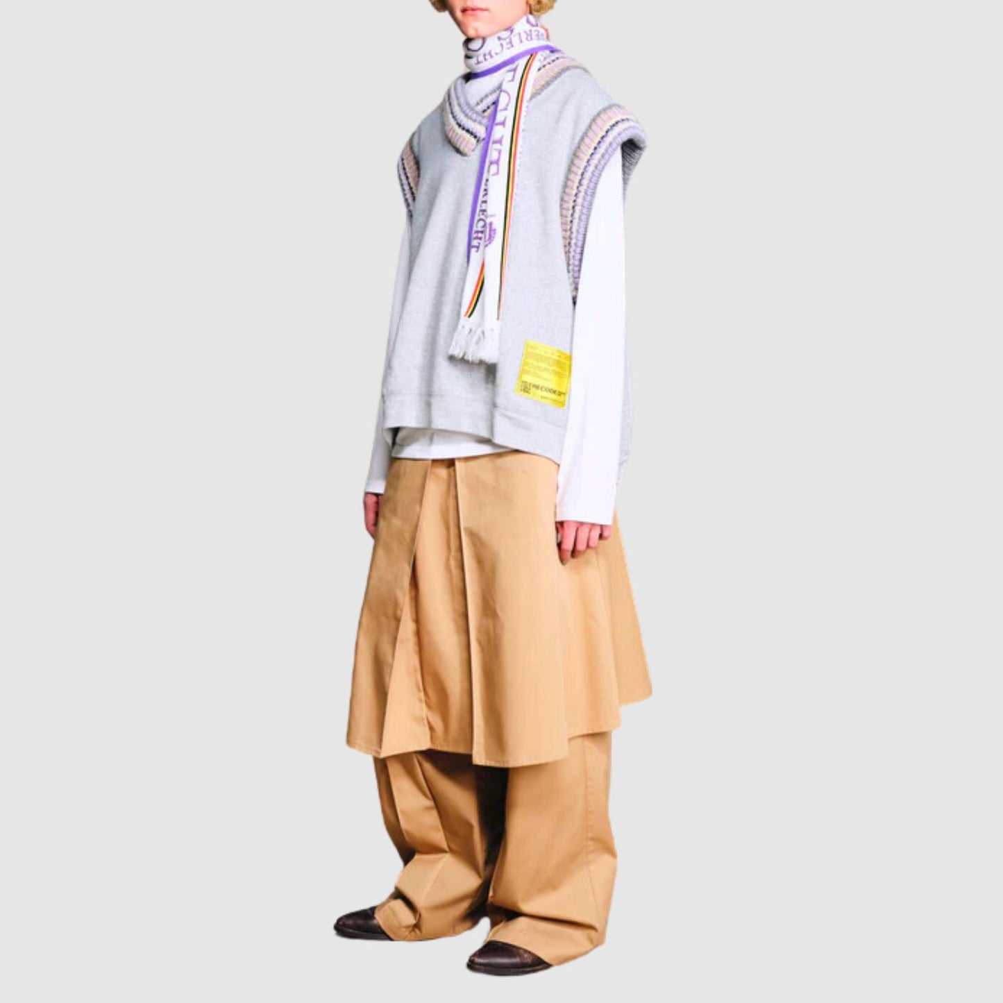 Recoded College Knit Collar Vest