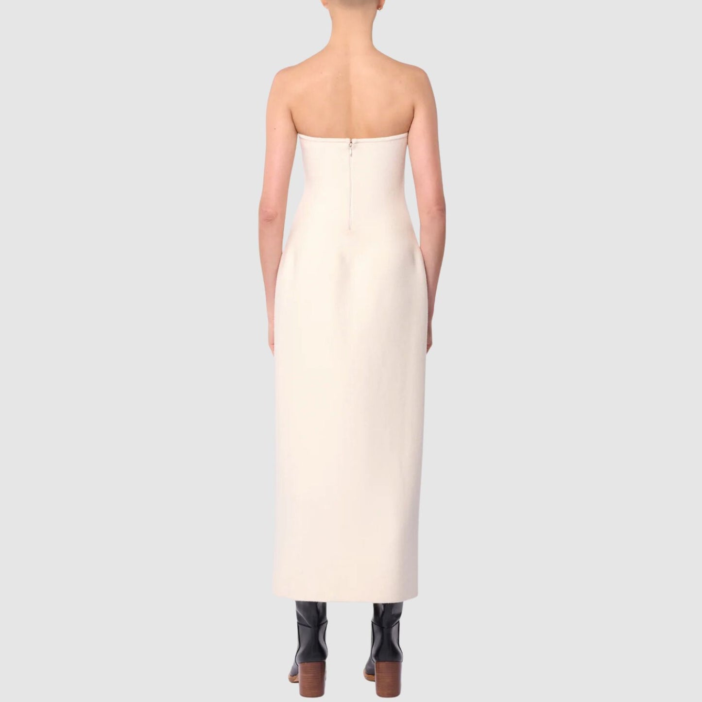 Gabriela Hearst Immanuel Knit Dress in Ivory Merino Wool