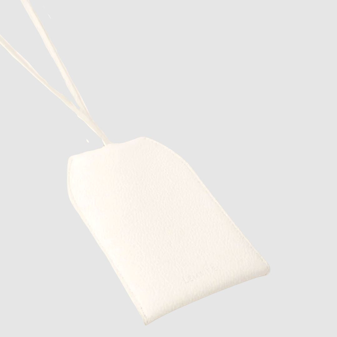 LEMAIRE Envelope Key Ring Pouch in Chalk