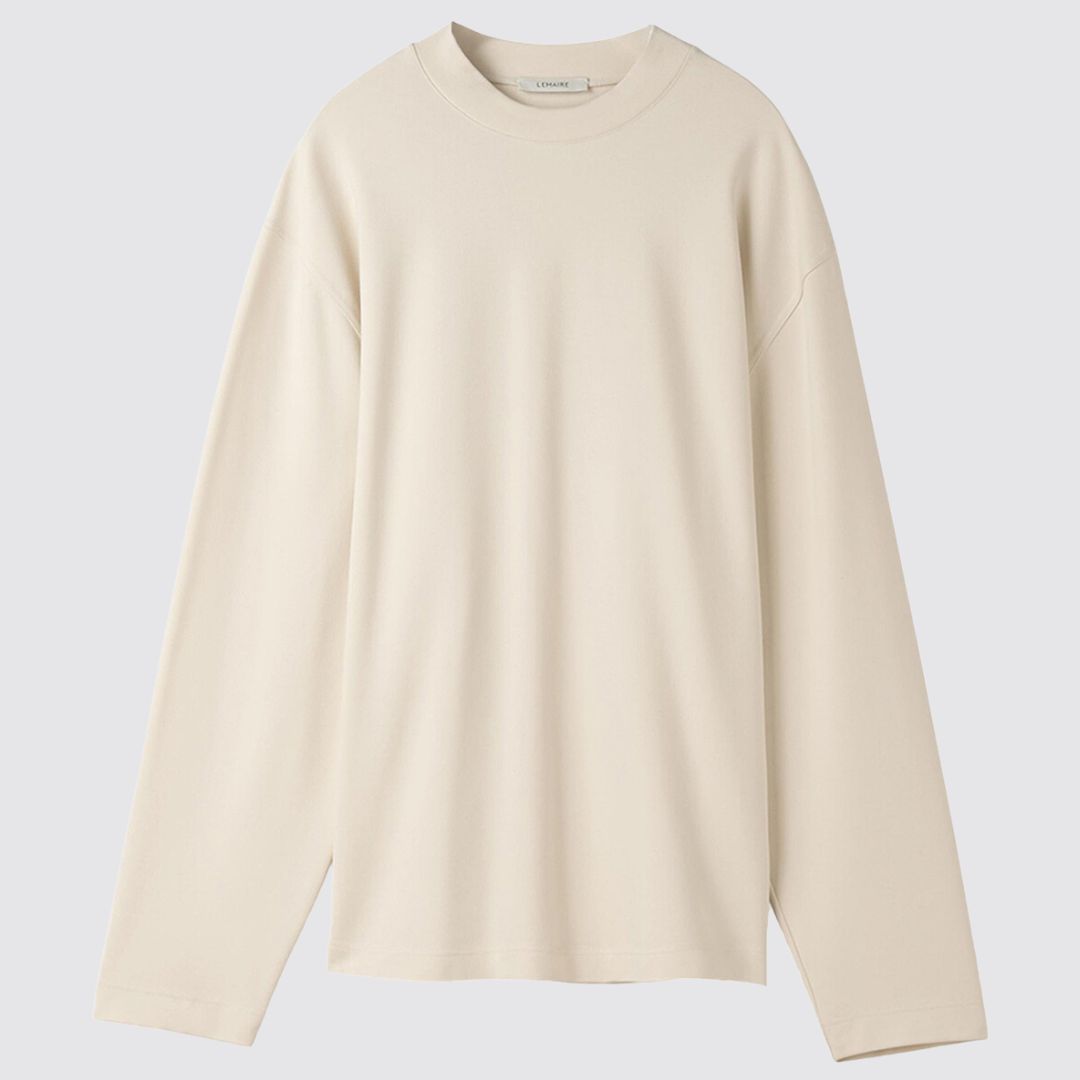 Lemaire | Soft Sweatshirt in Chalk Front View