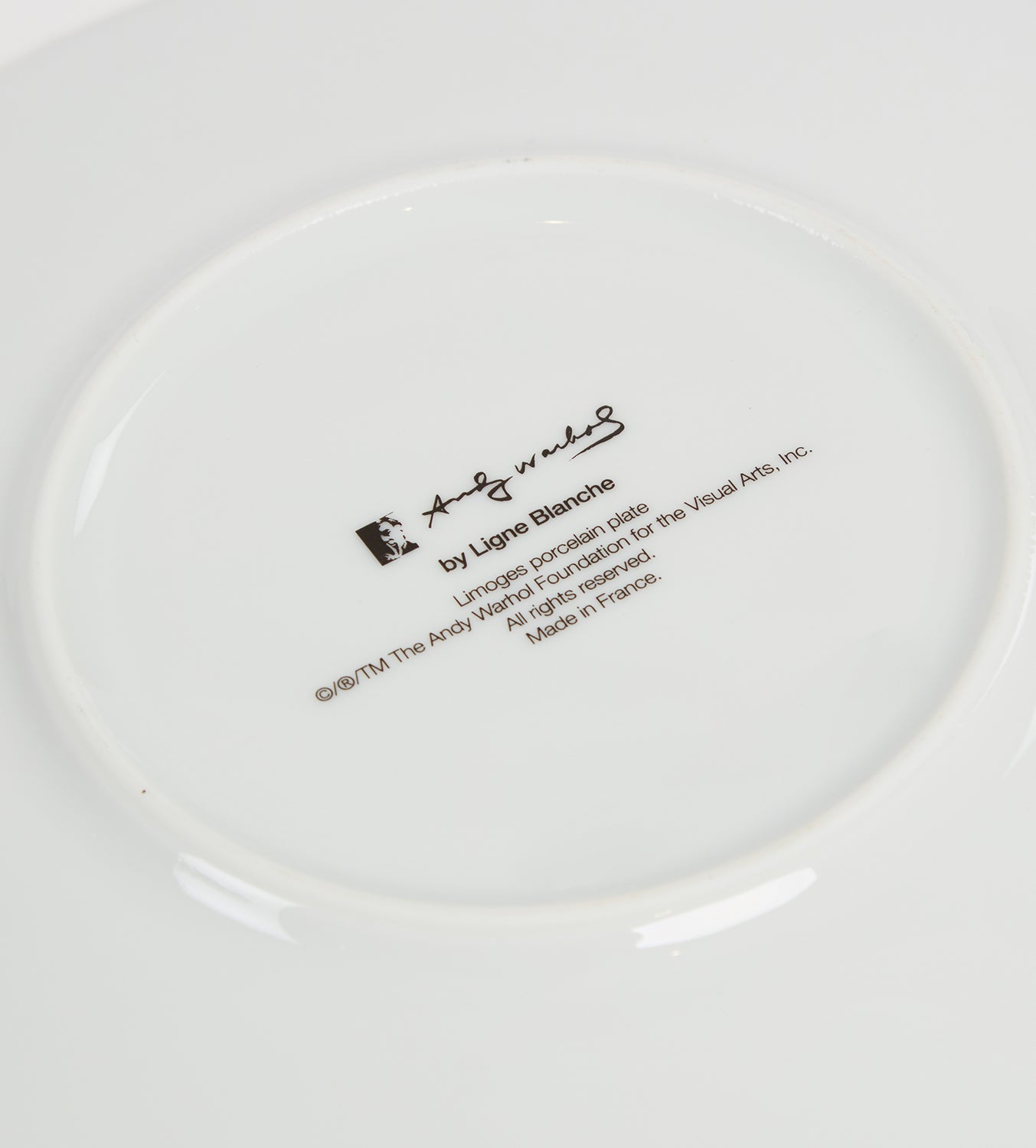 Ligne Blanche - Andy Warhol "Self-Portrait" Plate in Red & Yellow
