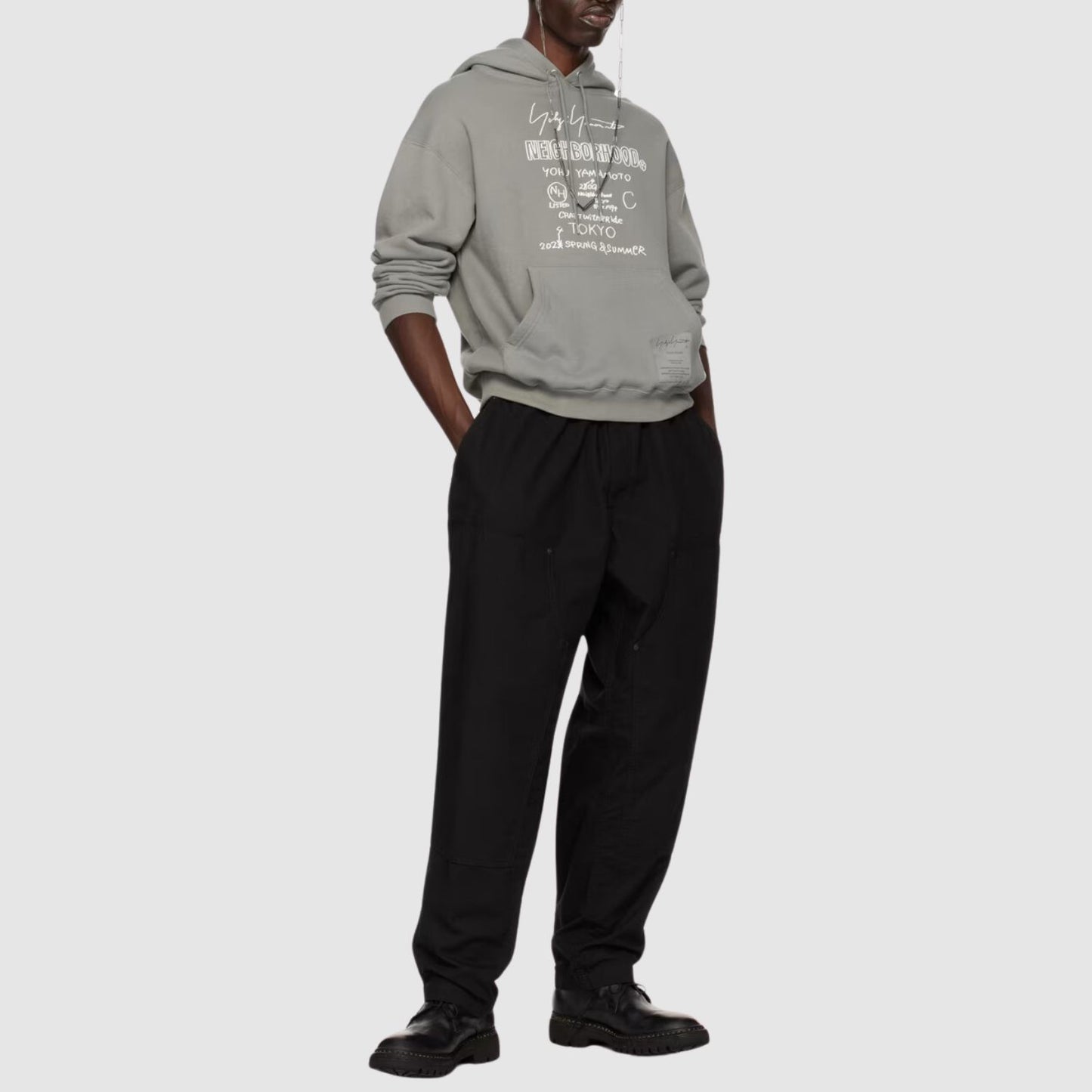 Yohji Yamamoto Gray Neighborhood Edition Hoodie