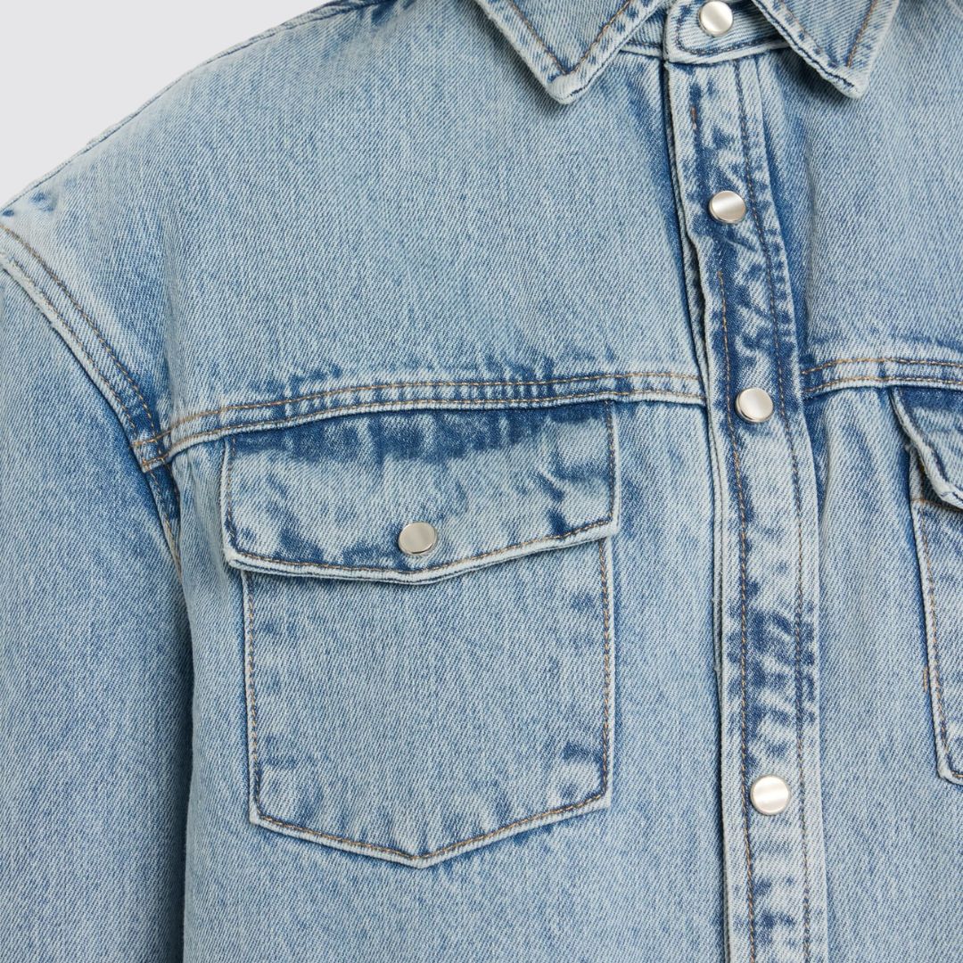 Oversized Denim Jacket Detail Close Up