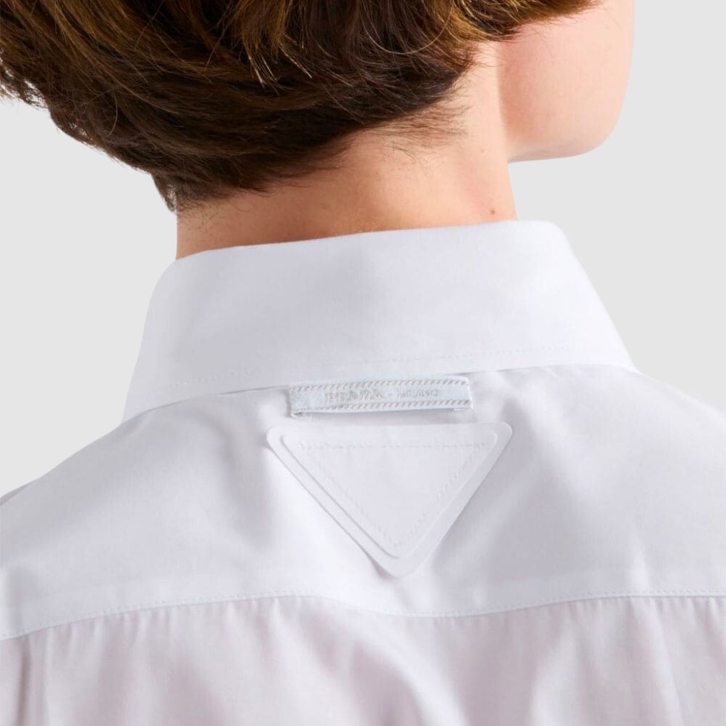 Prada Poplin shirt with brooch