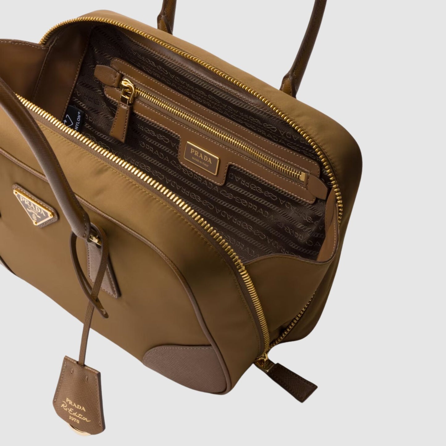 Prada Re-Edition 1978 medium Re-Nylon and Saffiano leather two-handle bag_PRAW244022