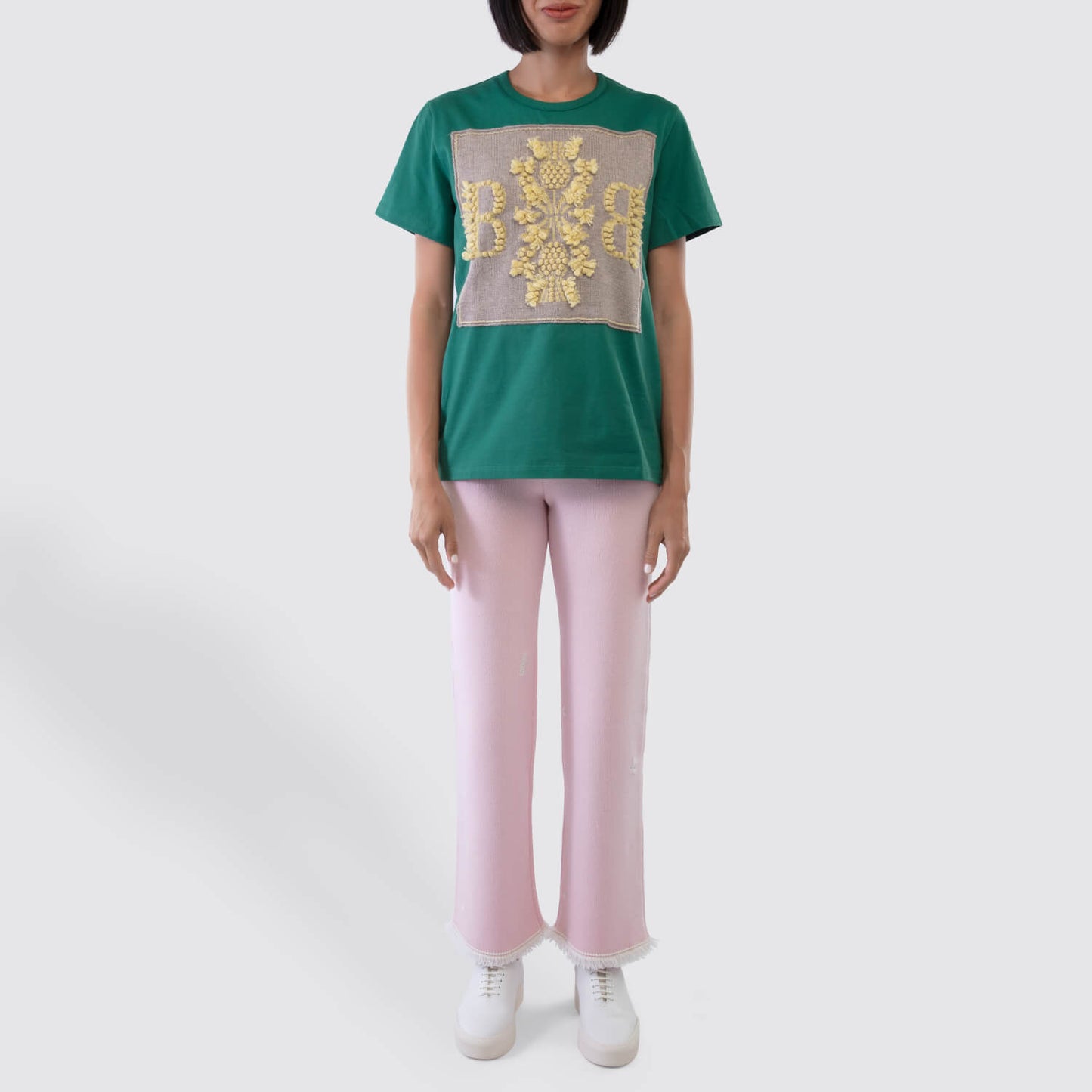 Barrie Cotton t-shirt with logo cashmere patch View 4
