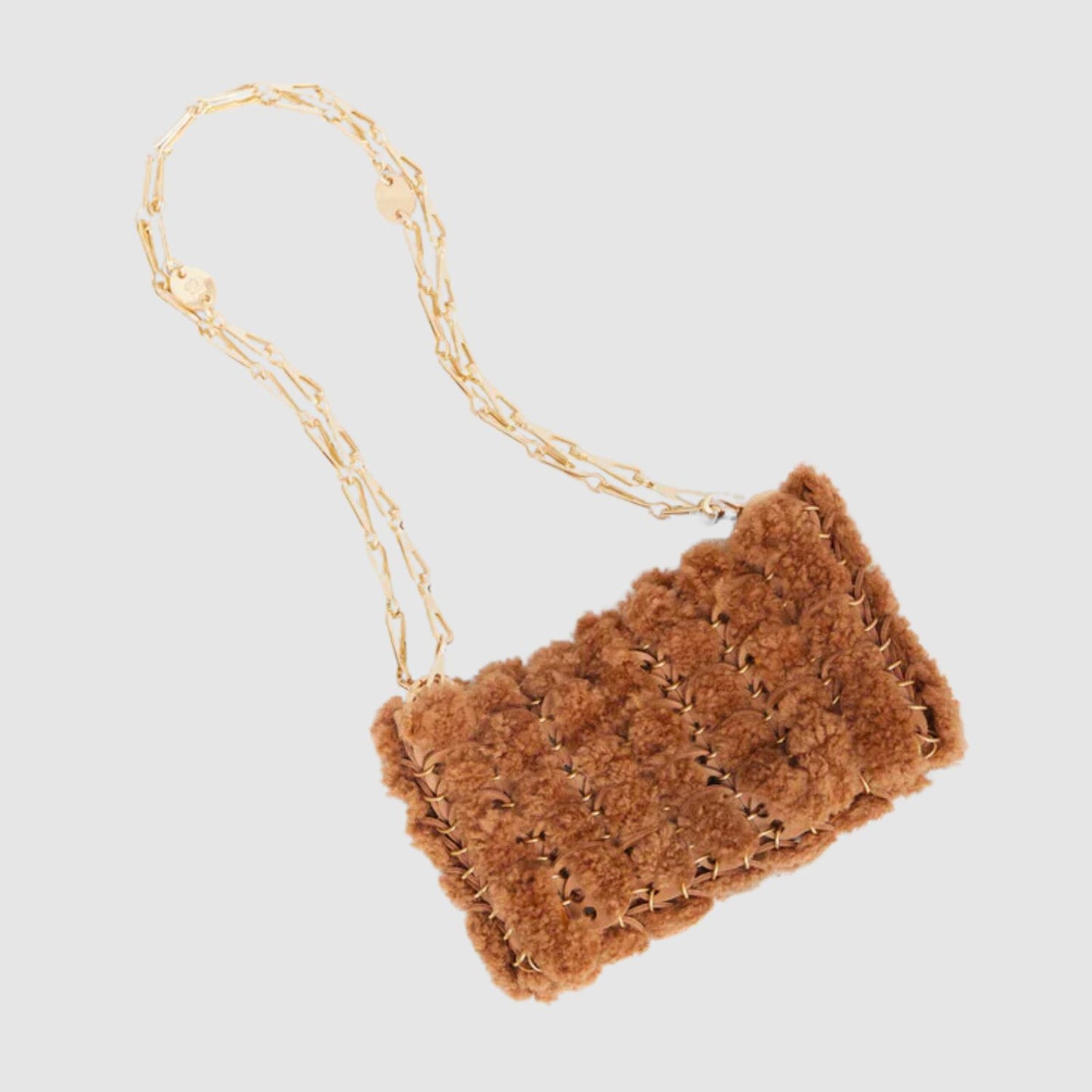 Rabanne 1969 Nano Bag In Shearling
