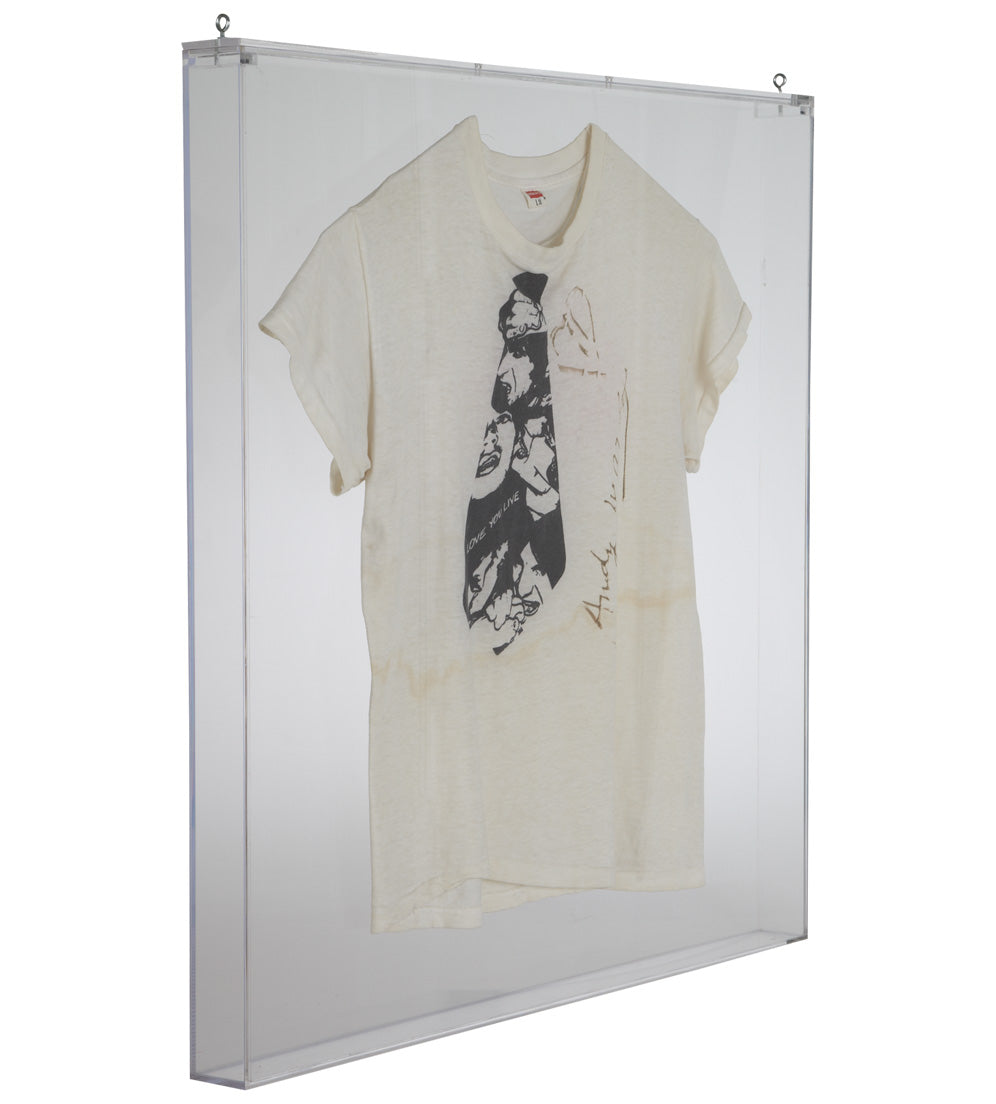 Collectible Rolling Stones Necktie "Love You Live" T-Shirt With Warhol Signature