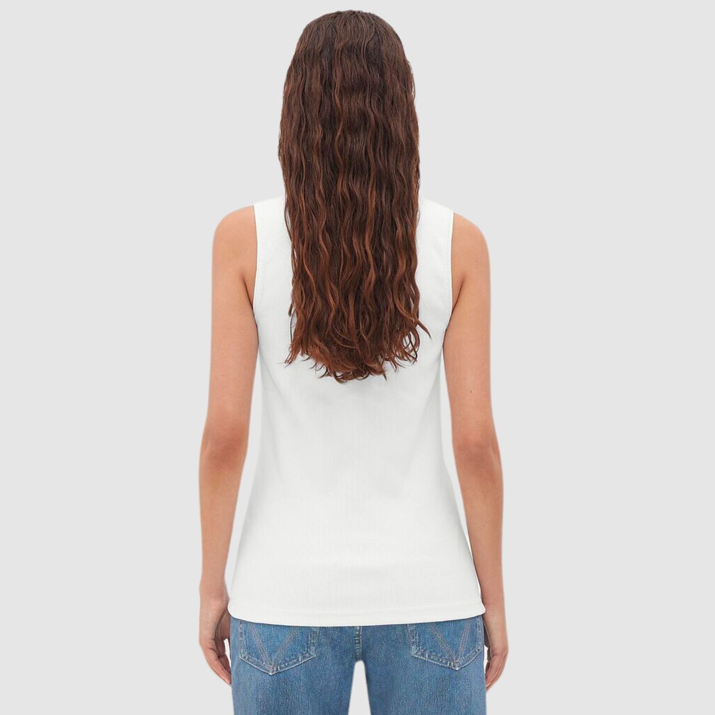 Bottega Veneta Stretch Rib Cotton Tank Top