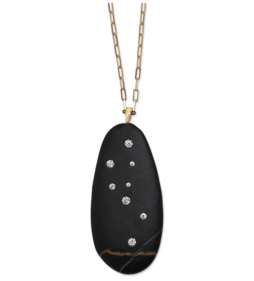Venyx x CVC Stones Taurus Black Stone Pendant Necklace