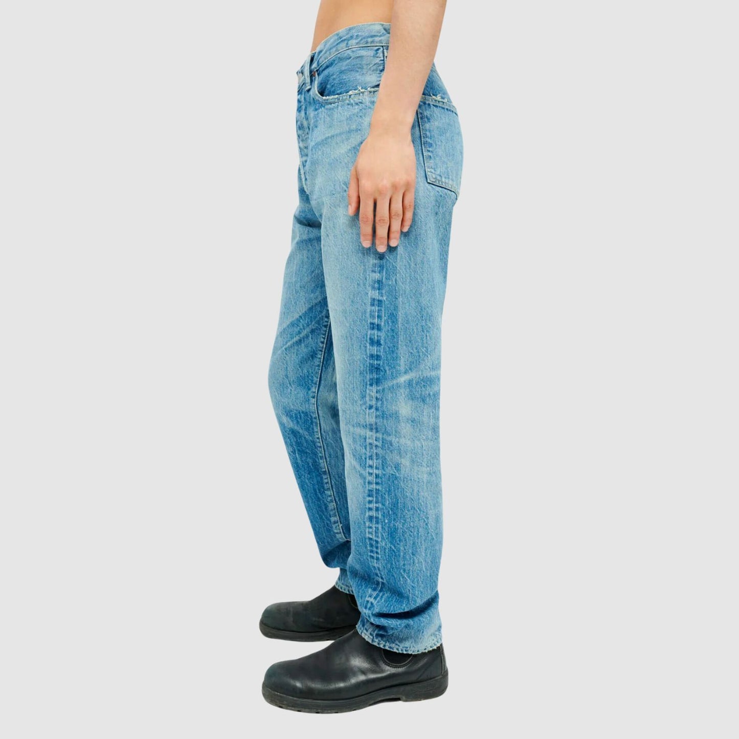 RE/DONE 1966 Selvedge Slim Jean in Light Wash
