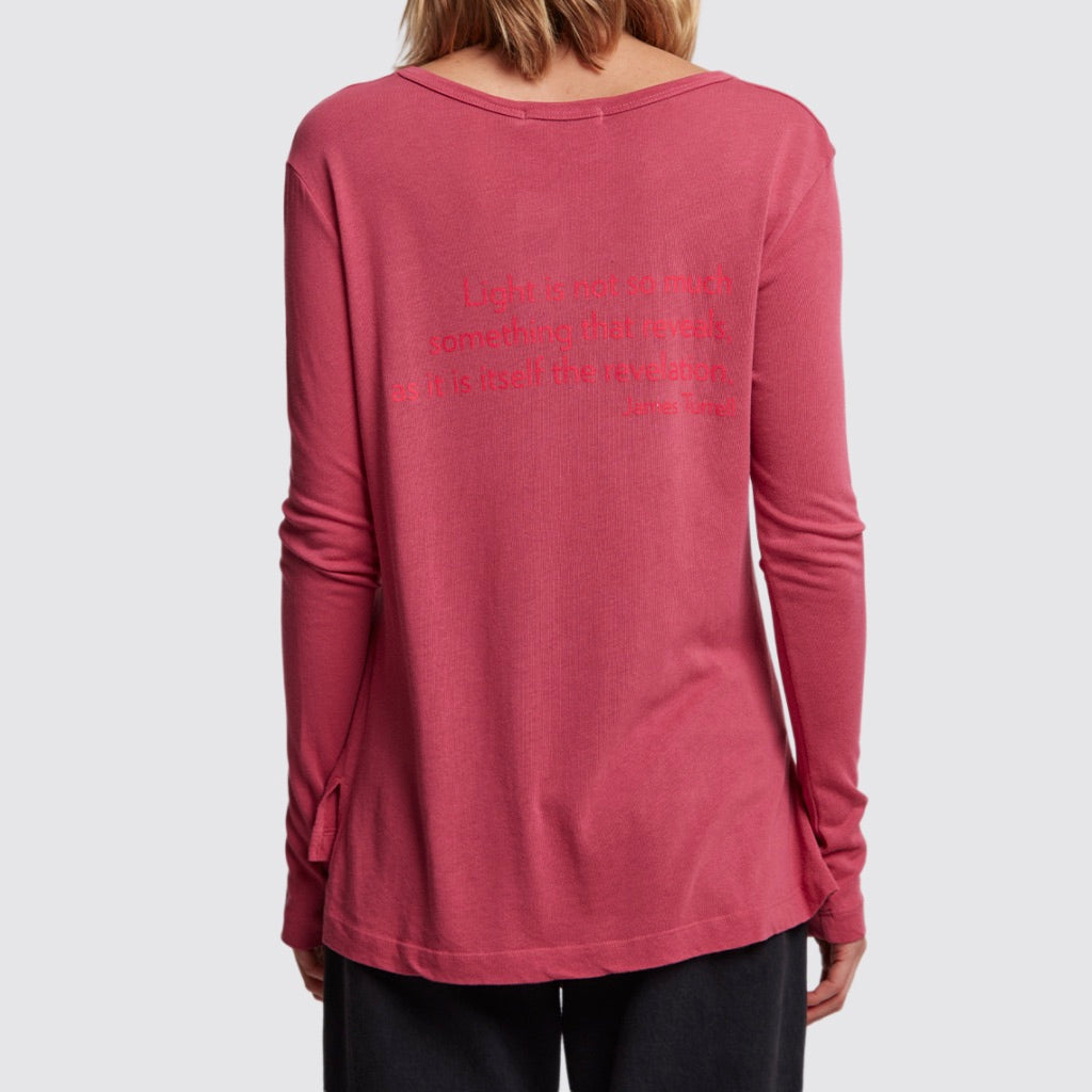 RE:LA James Turrell Long Sleeve Tee in Sangria