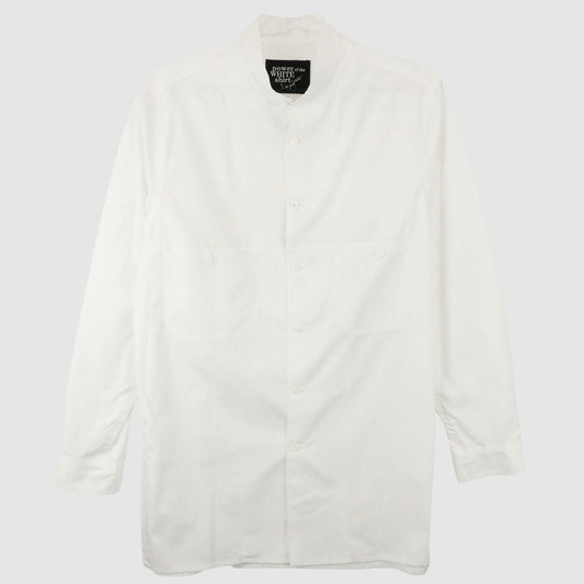 Yohji Yamamoto A-Panel Band-Collar Cotton Shirt
