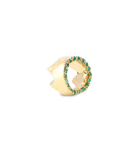 Allison Read Smith Gold Crown Emerald Pendant