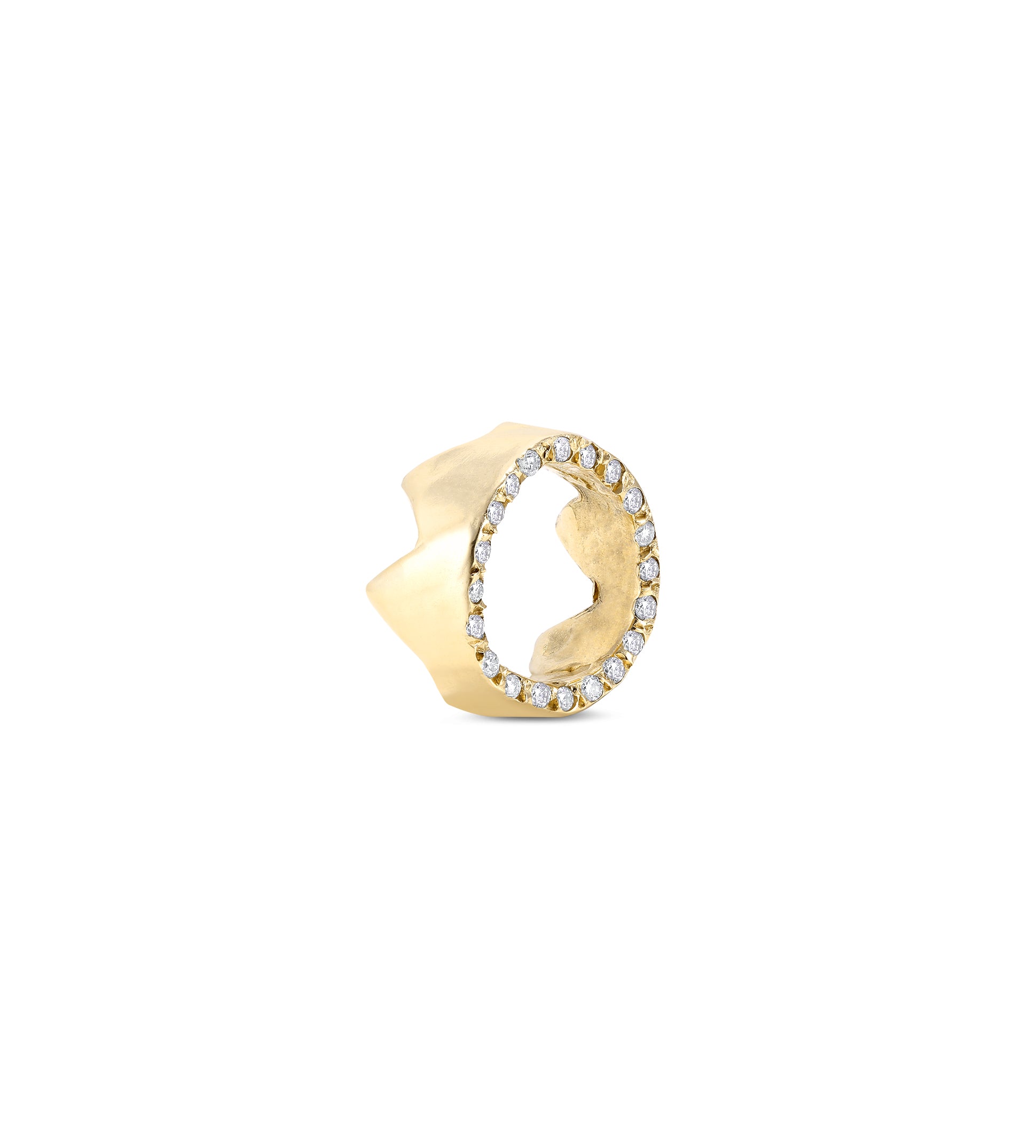 Allison Read Smith Gold Crown White Diamond Pendant