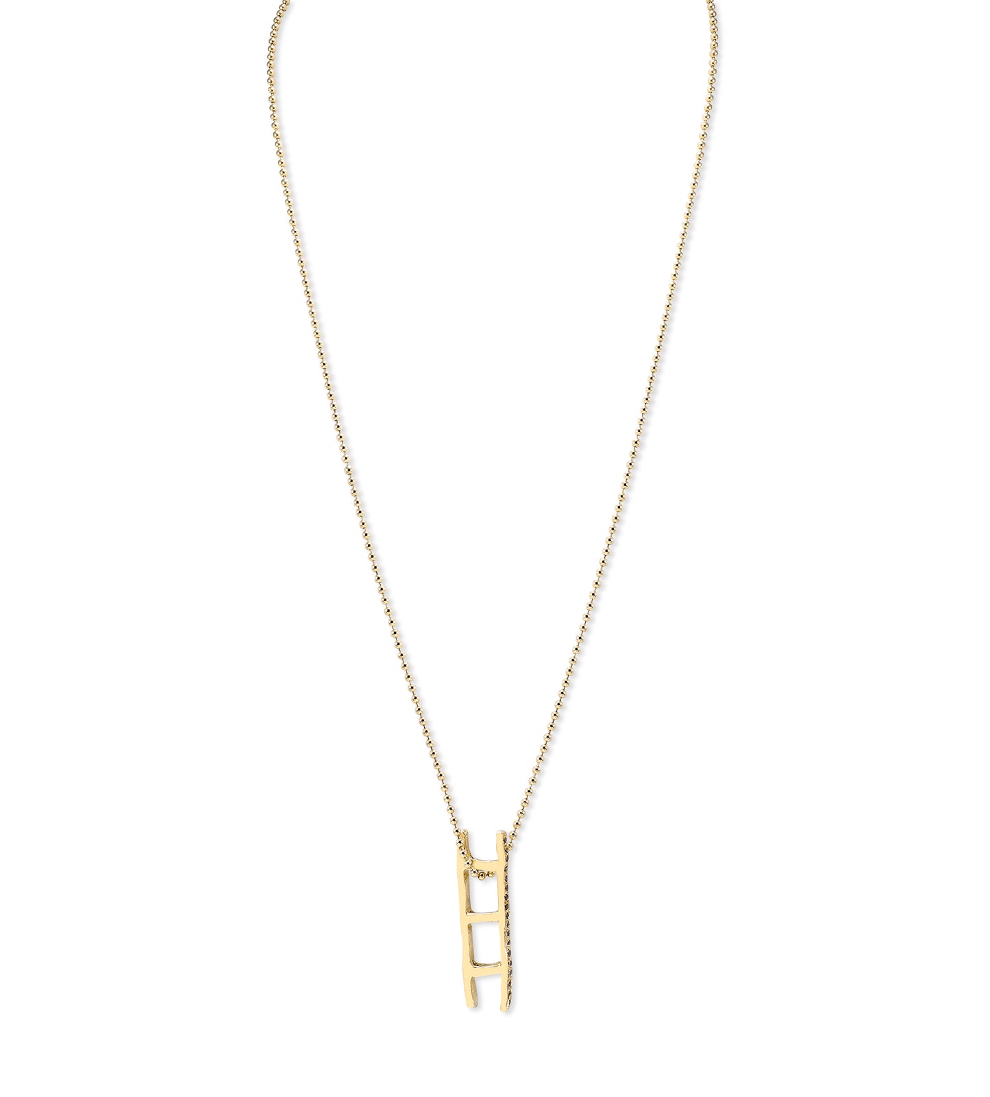 Allison Read Smith Gold Ladder Cognac Diamond Pendant