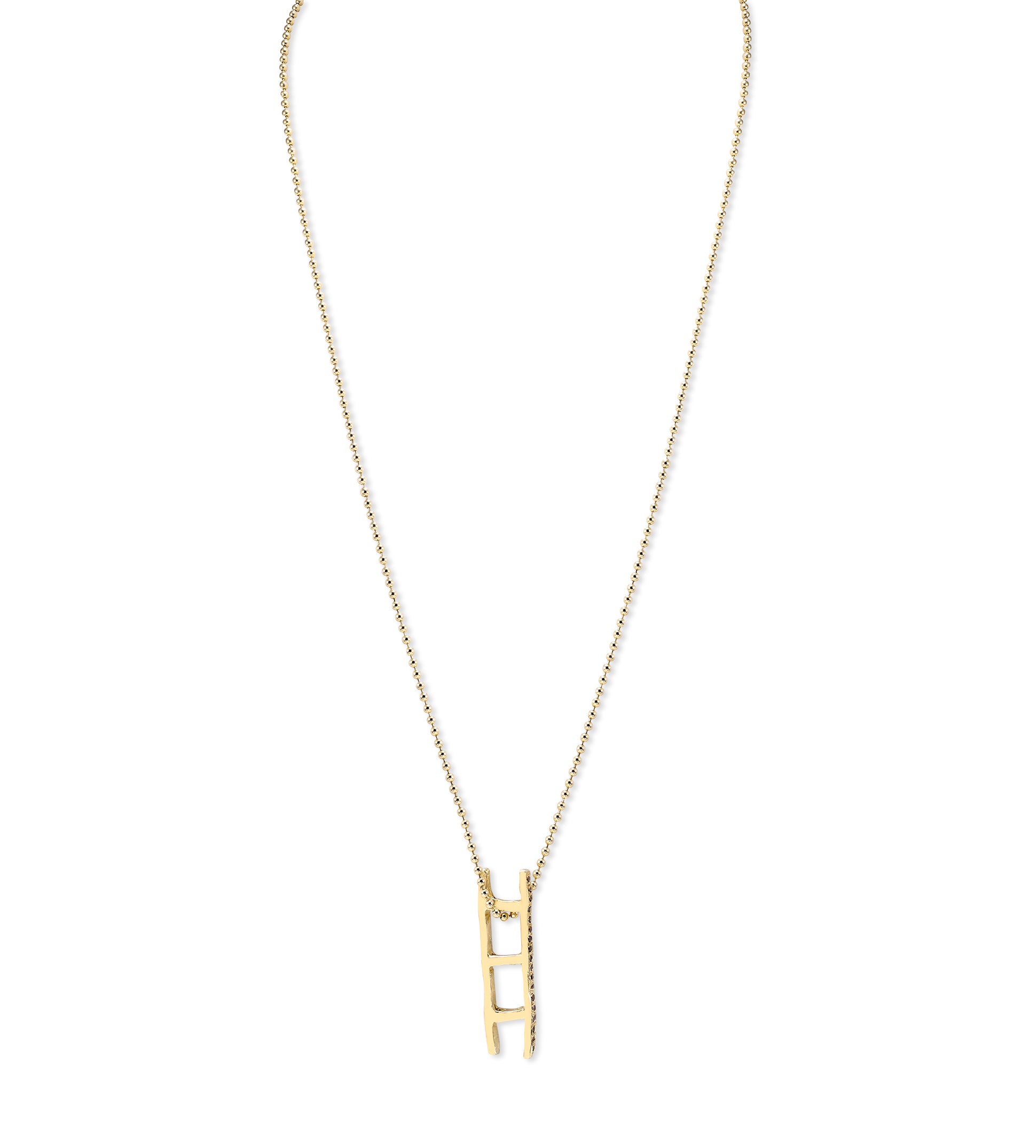 Allison Read Smith Gold Ladder Cognac Diamond Pendant