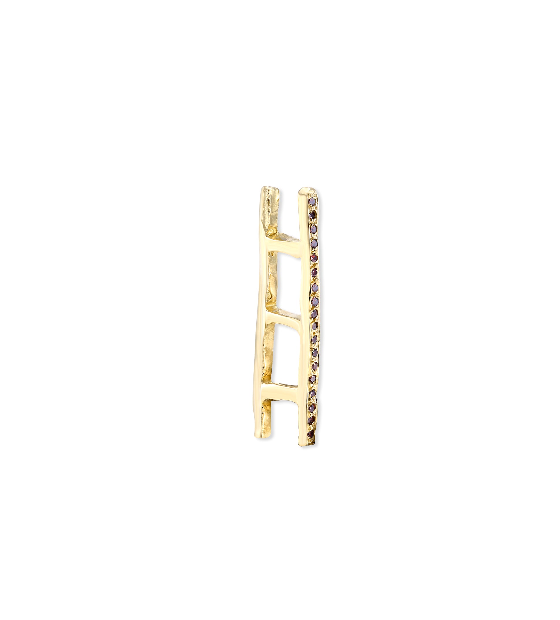 Allison Read Smith Gold Ladder Cognac Diamond Pendant