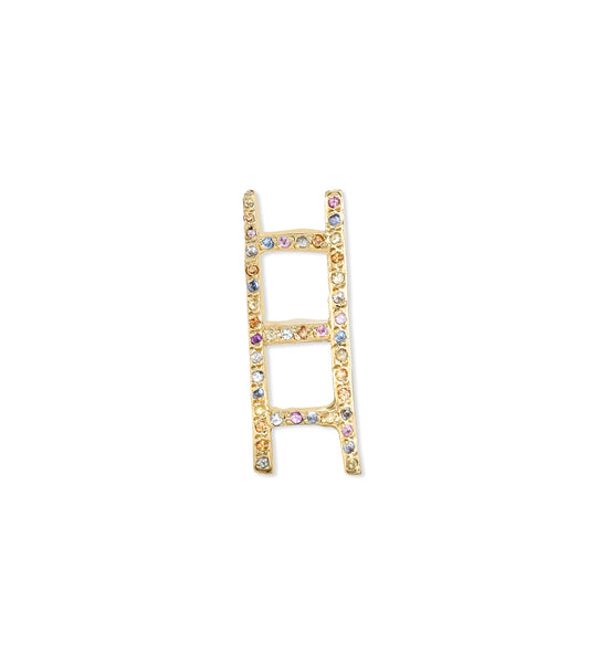 Allison Read Smith Gold Ladder Multi Sapphire Pendant