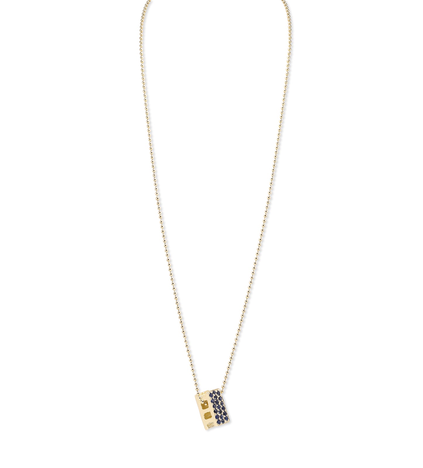 Allison Read Smith - Sapphire Cinder Block Pendant