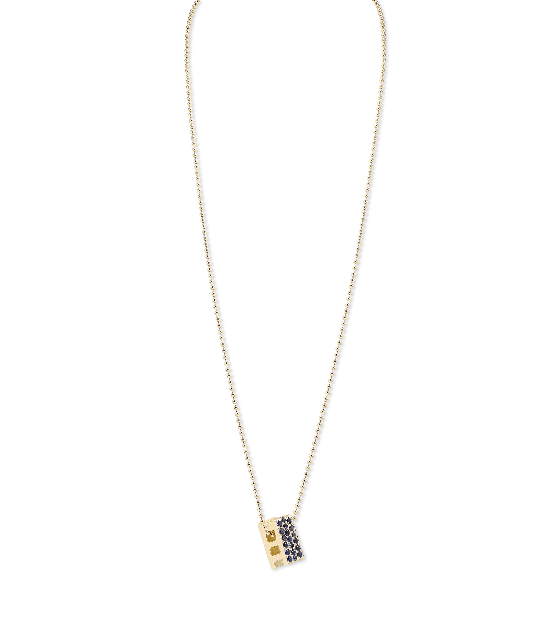 Allison Read Smith - Sapphire Cinder Block Pendant