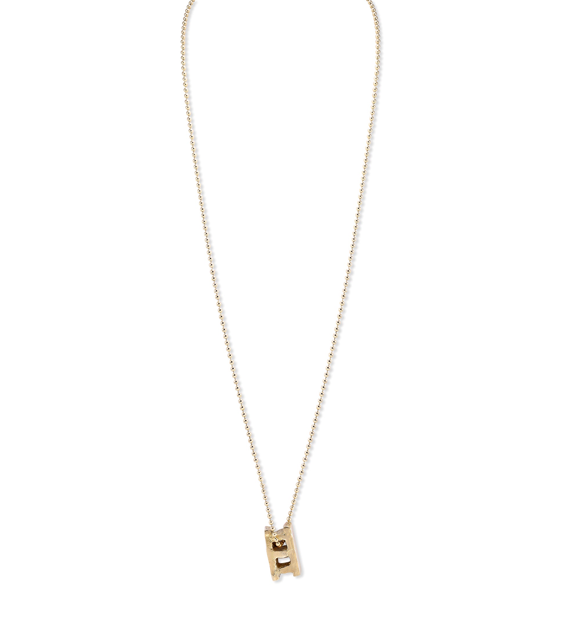 Allison Read Smith Gold Cinder Block Pendant