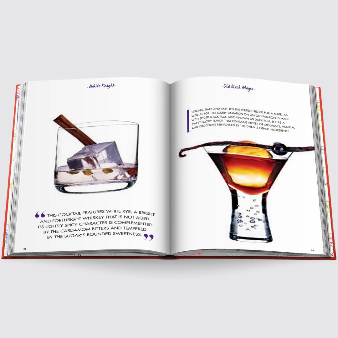 Assouline Cocktail Chameleon - Open with White Knight and Old Black Magic Cocktails