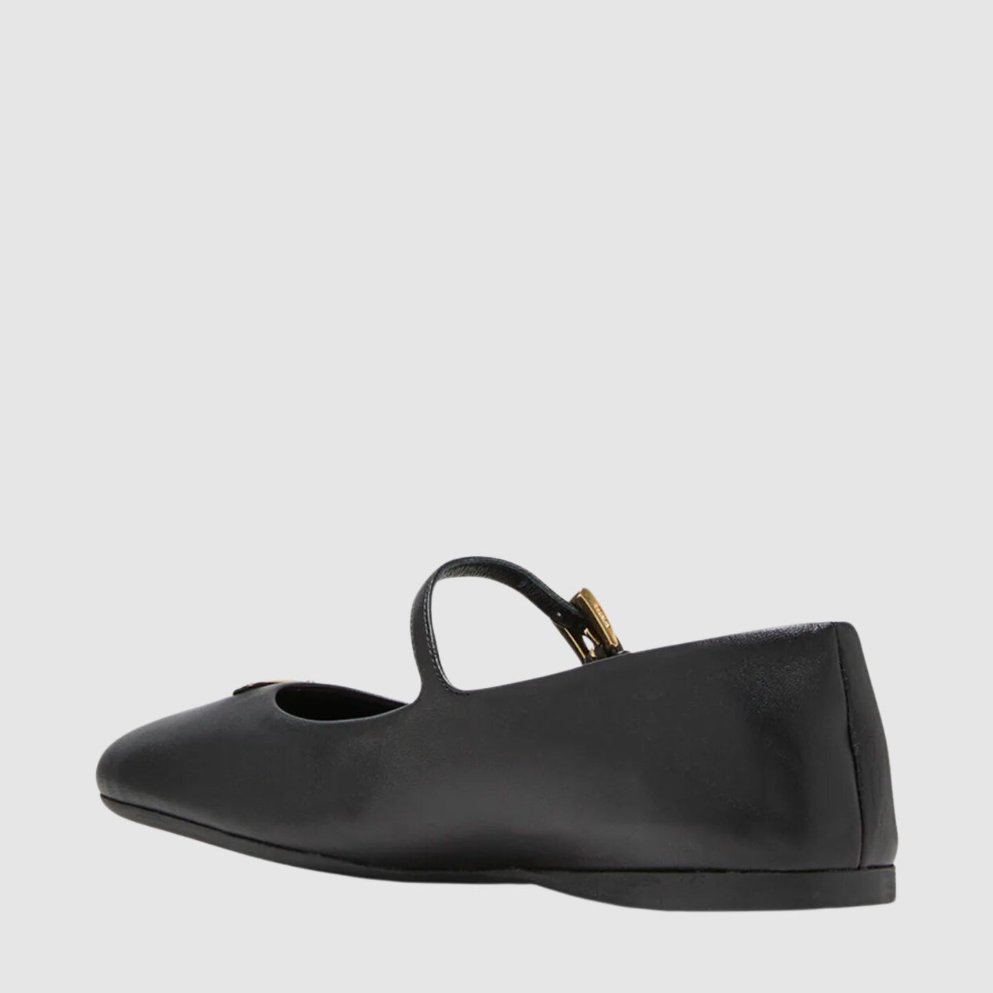Prada Lambskin Triangle Mary Jane Ballerina Flats_PRAW243009
