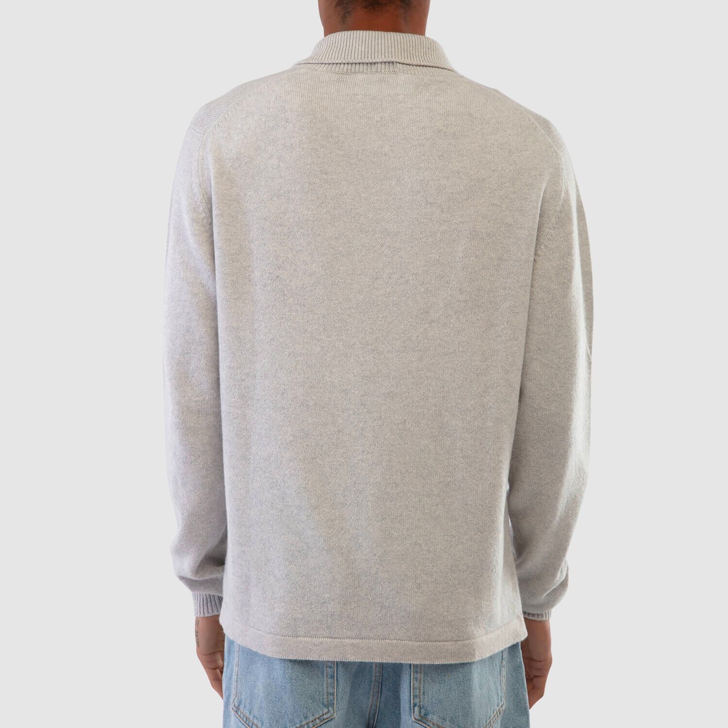 Barrie B Label polo-collar sweater in cashmere_RIEM245004