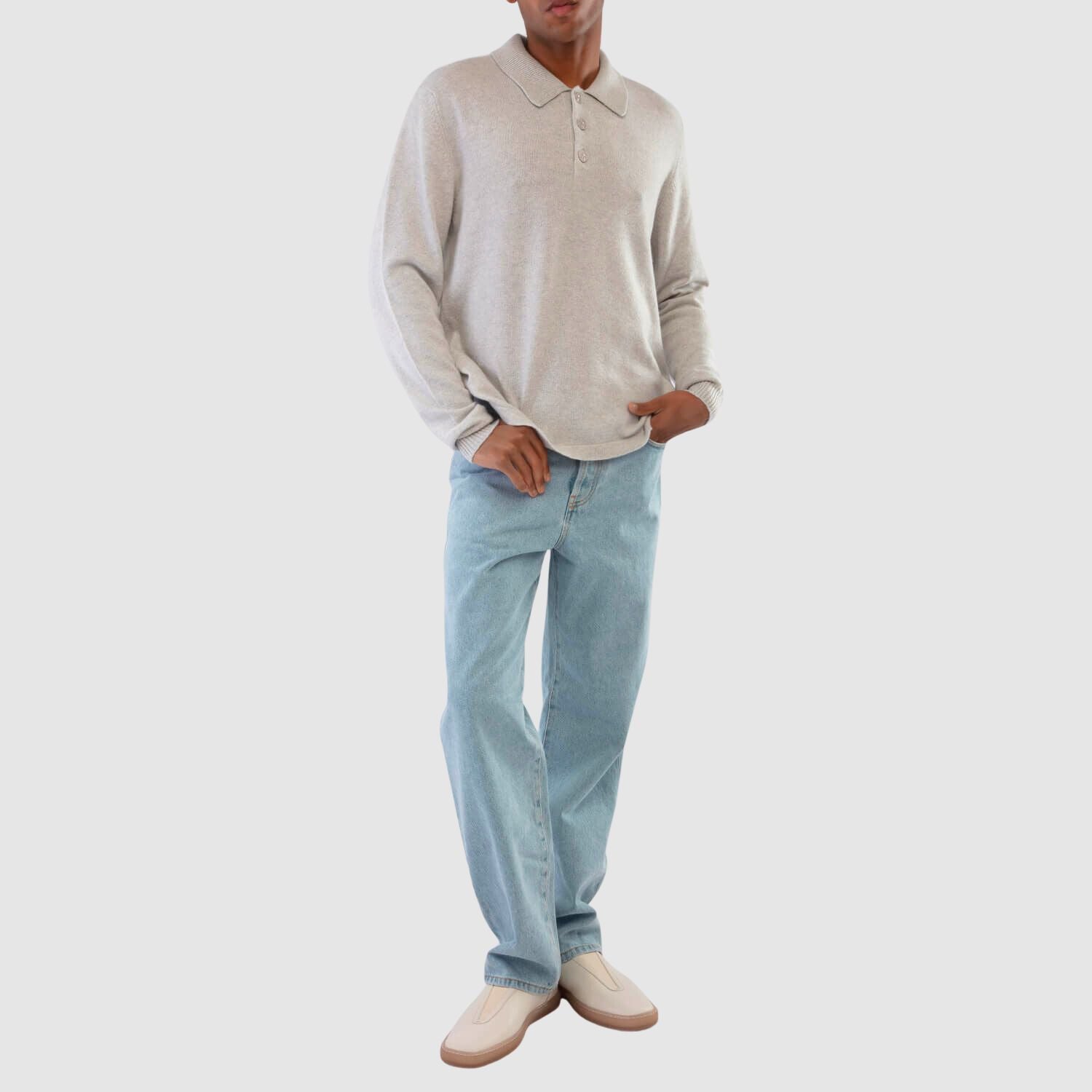 Barrie B Label polo-collar sweater in cashmere