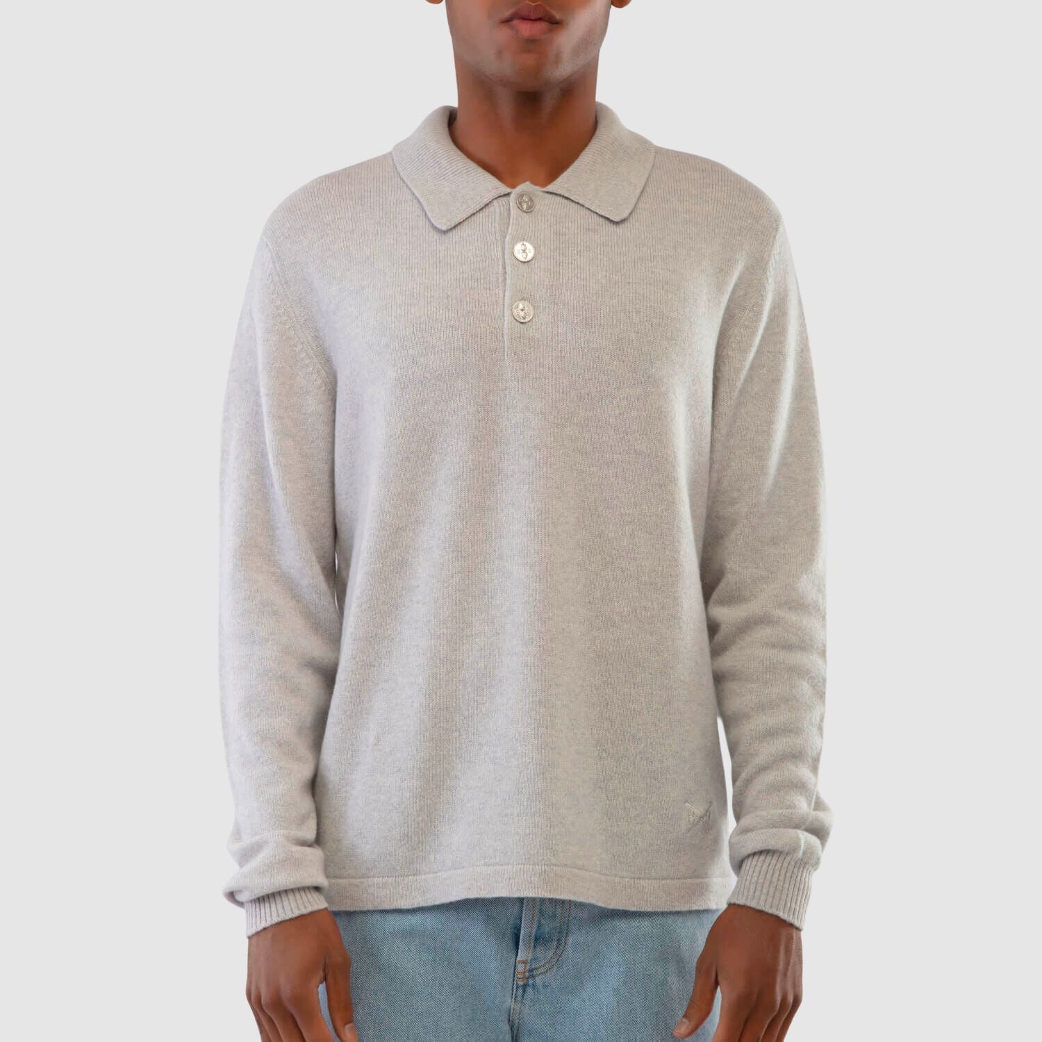 Barrie B Label polo-collar sweater in cashmere_RIEM245004