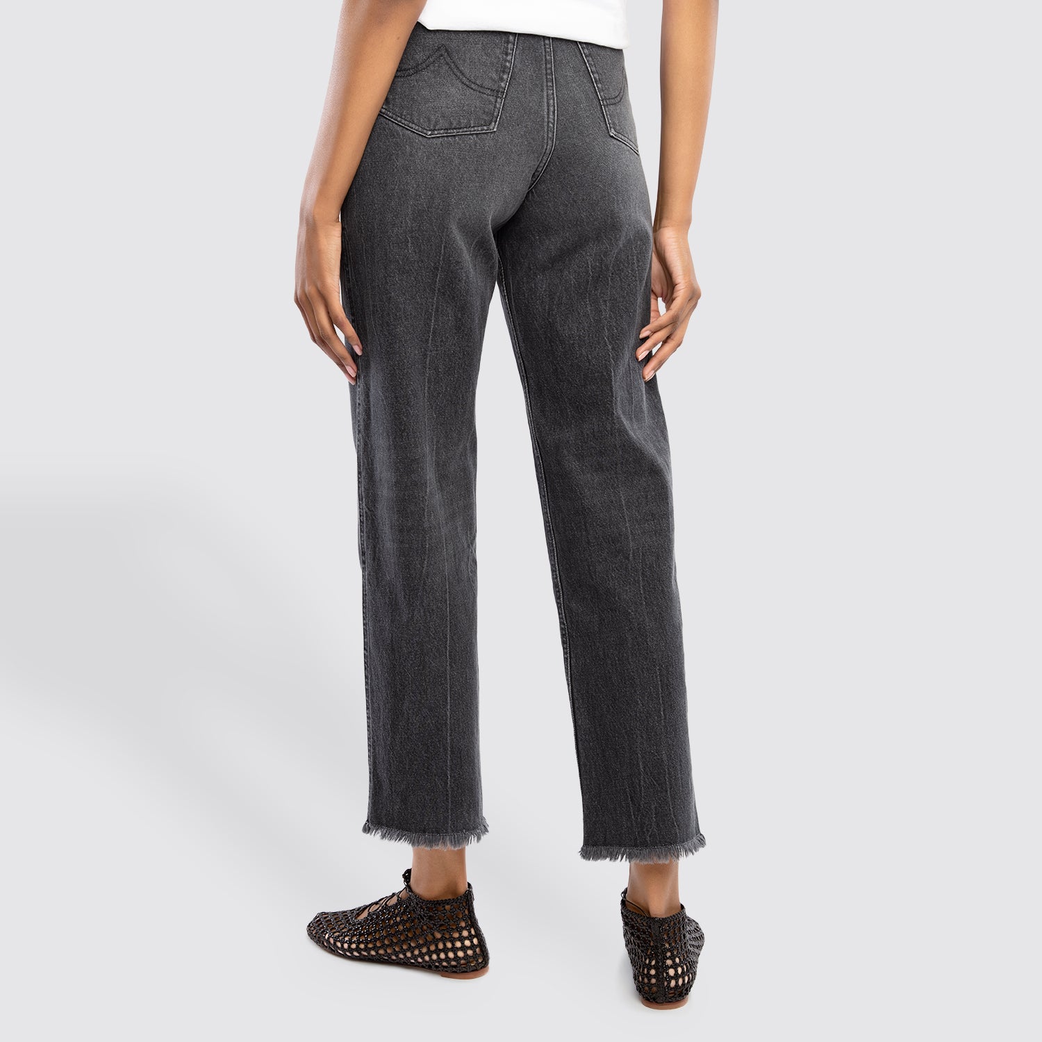 Beau Souci - Atar Black Cutout Jeans Back view