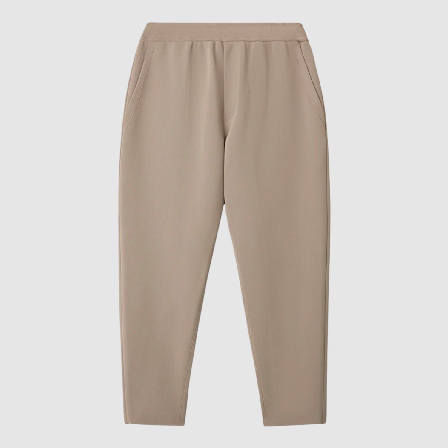 CLOTHING FOR CONTEMPORARY LIFE Milan Rib Tapered Pants in Beige