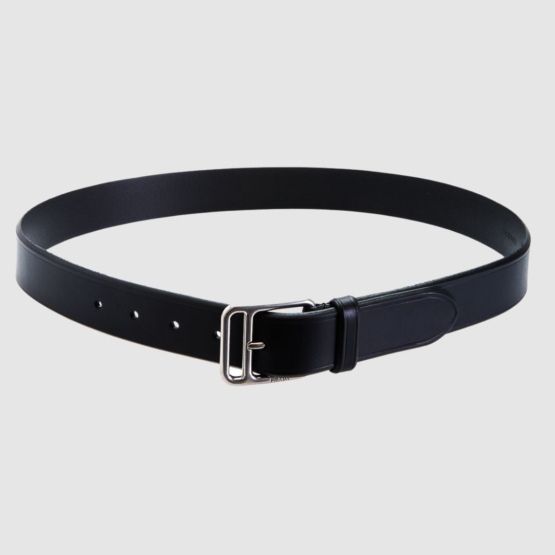 Prada Black Leather Belt For Men View 1