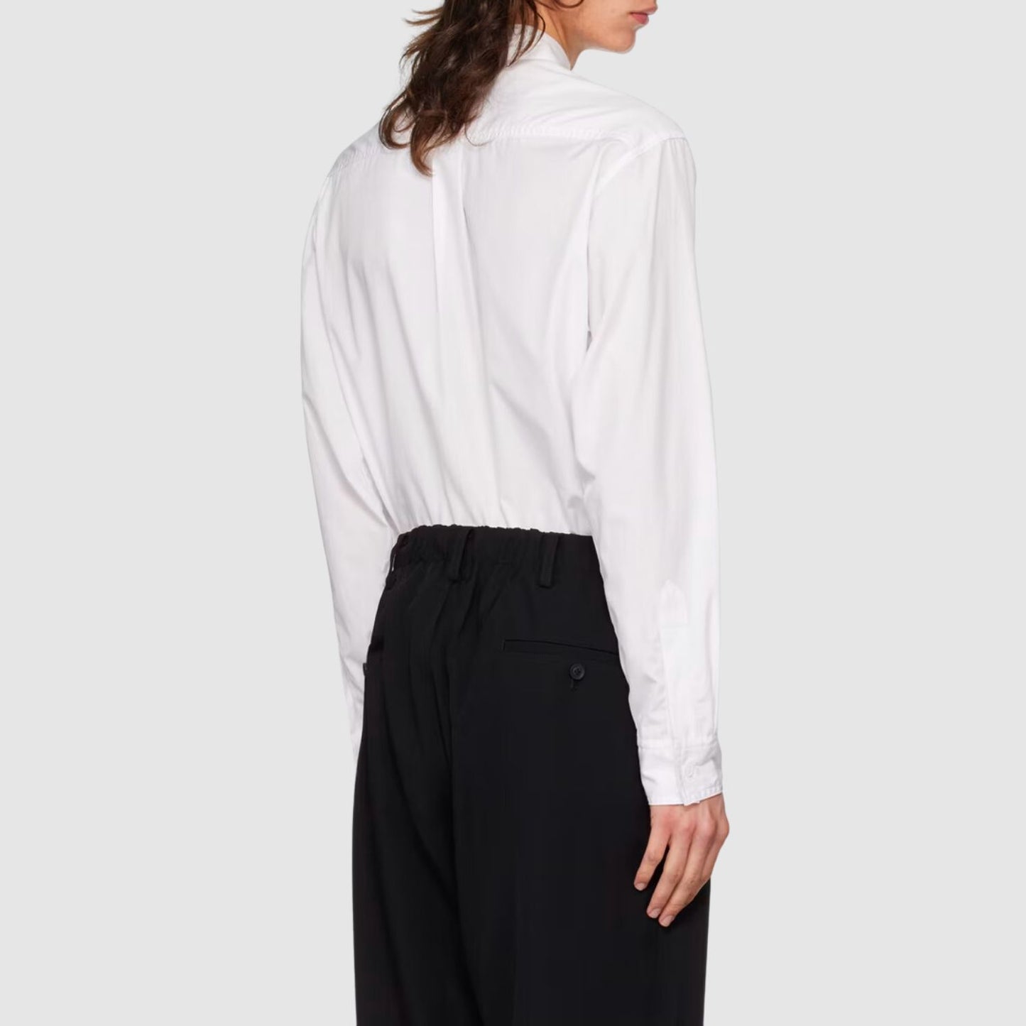 Yohji Yamamoto White J-Plain Stitch Big Shirt