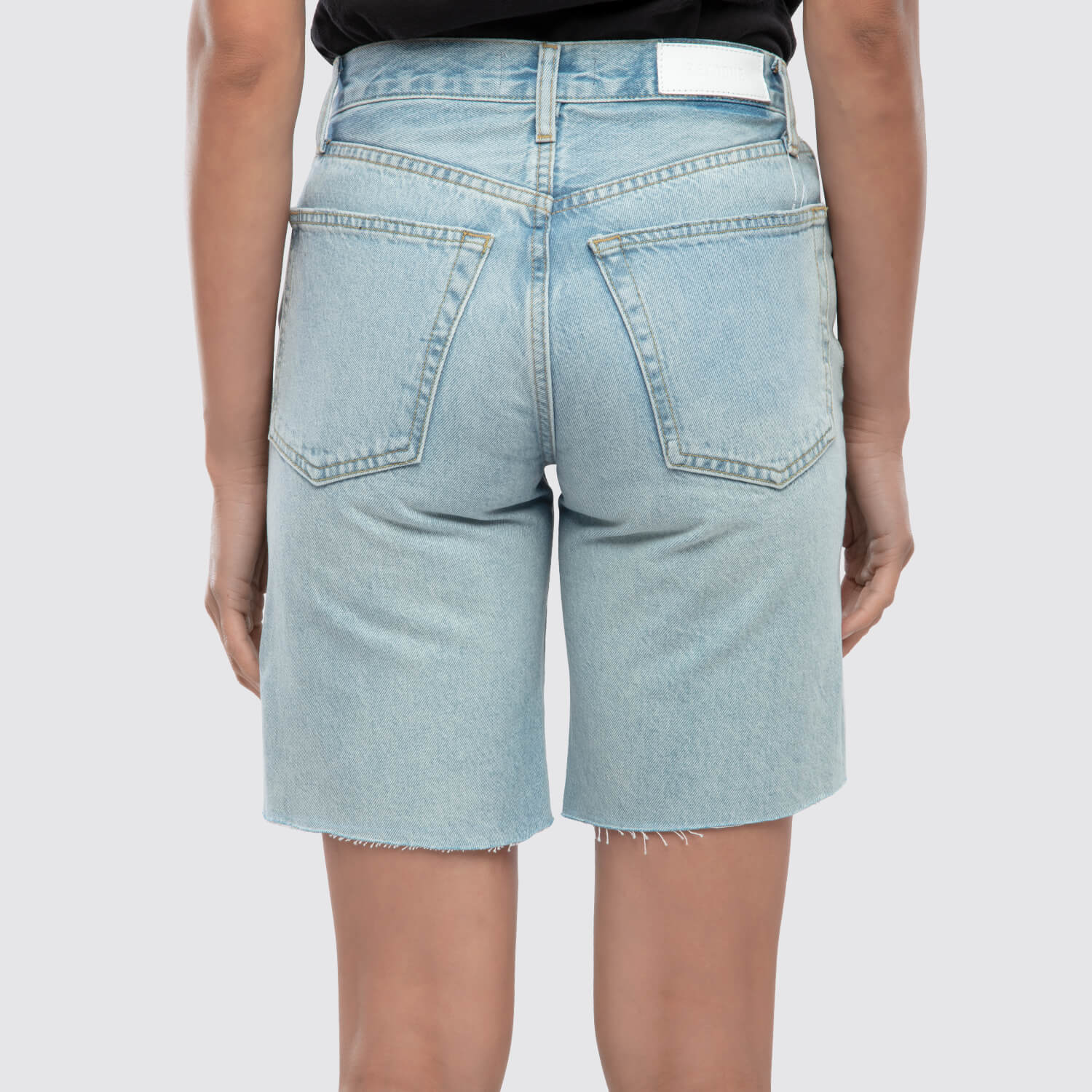 Re/Done | Blue Denim Comfy Short View 2