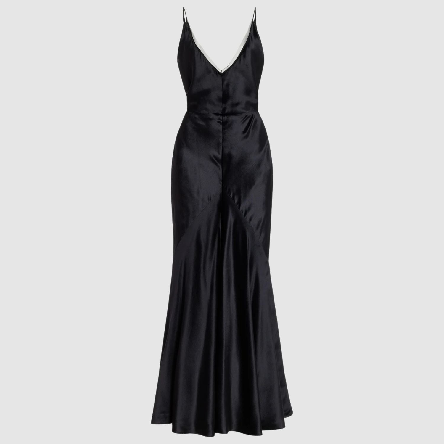 Gabriela Hearst Brigita Slip Dress in Black Silk Velvet