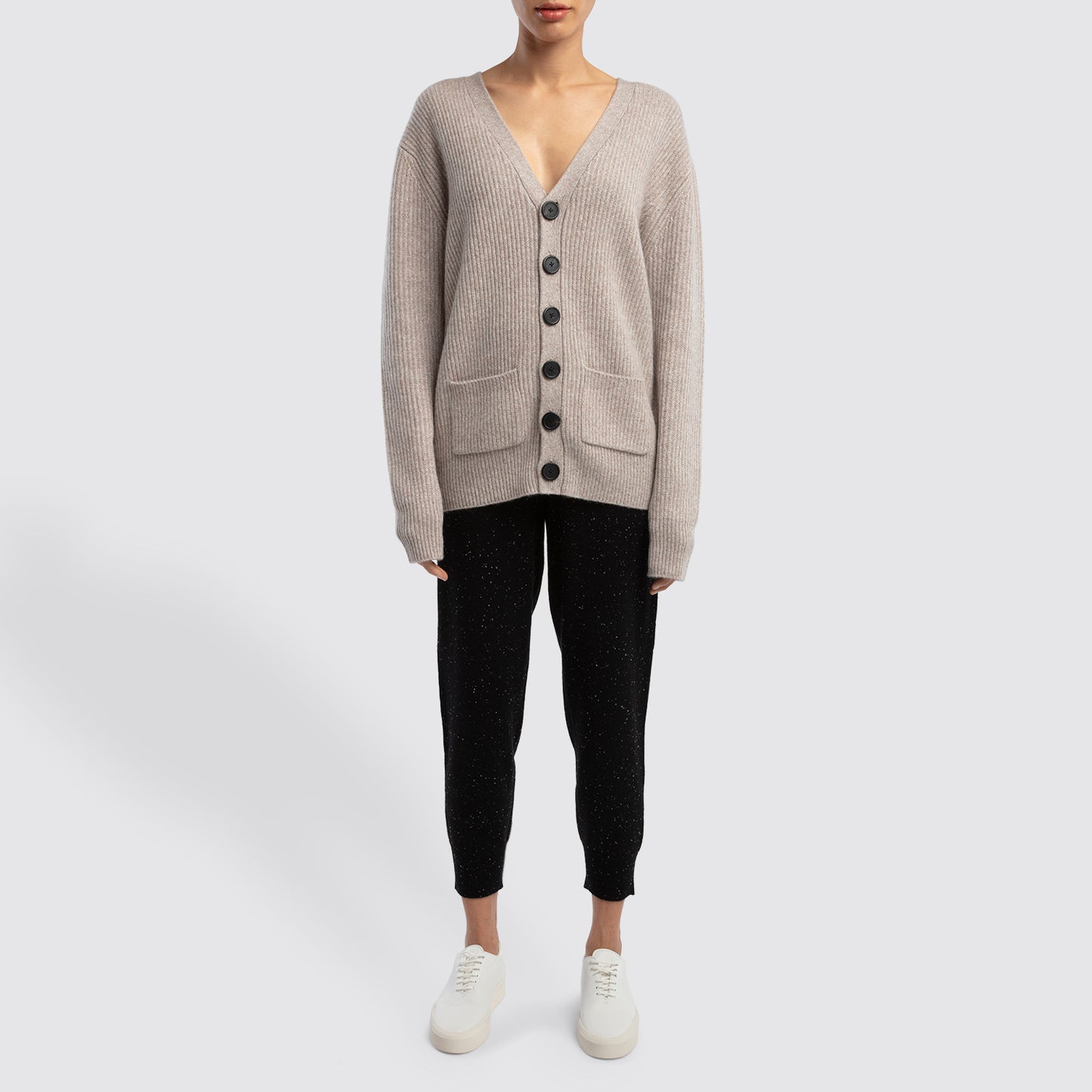 Beige Cashmere Cardigan View 4