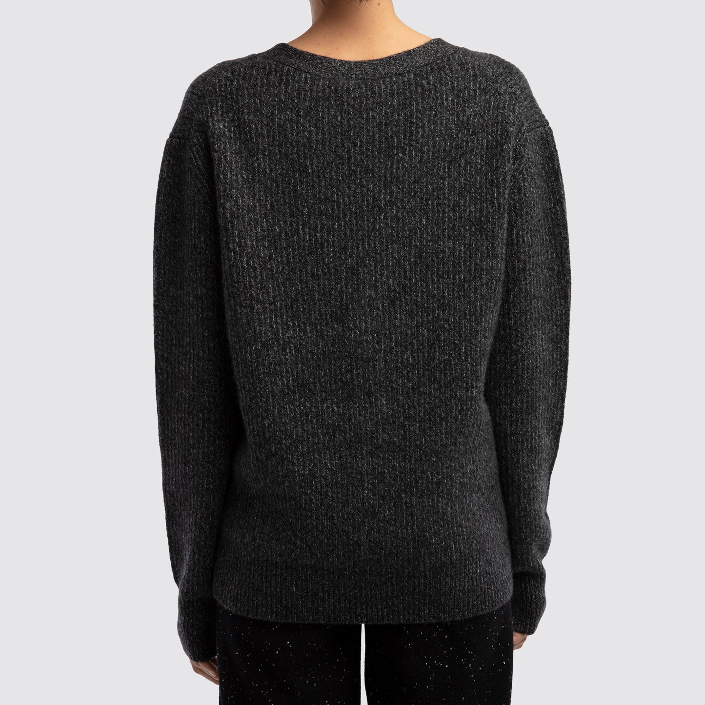 Charcoal Cashmere Cardigan View 3