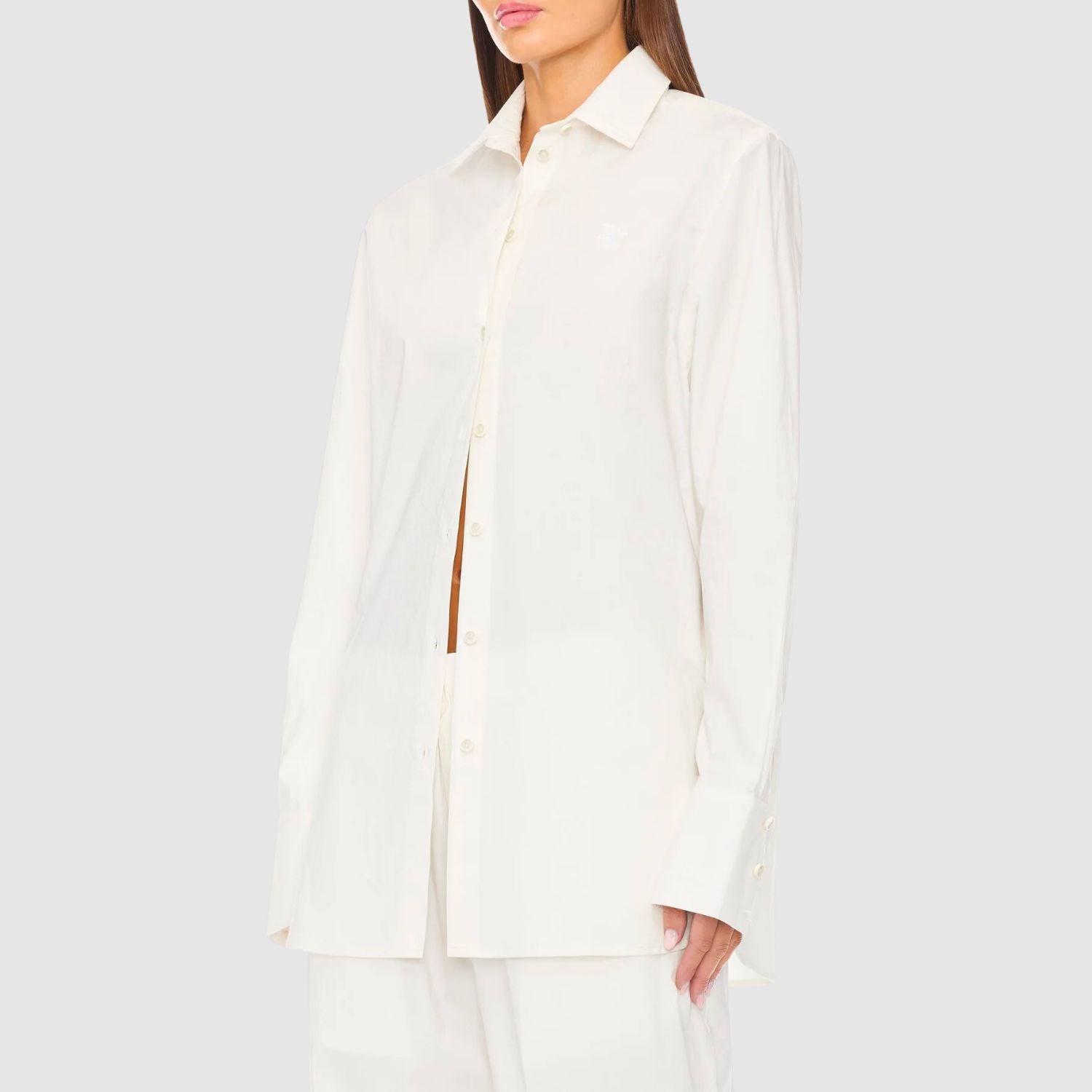 ETERNE Poplin Oversized Button Down White