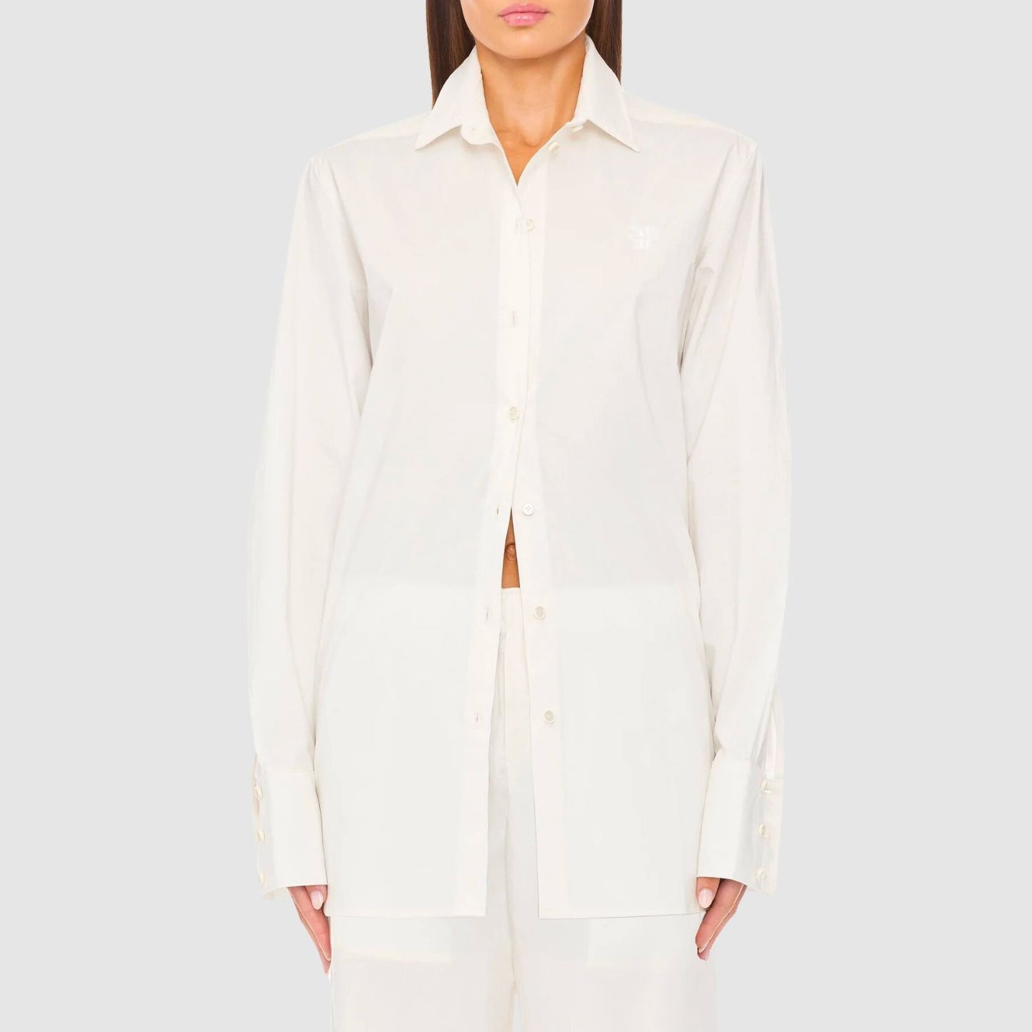 Eterne Poplin Oversized Button Down White