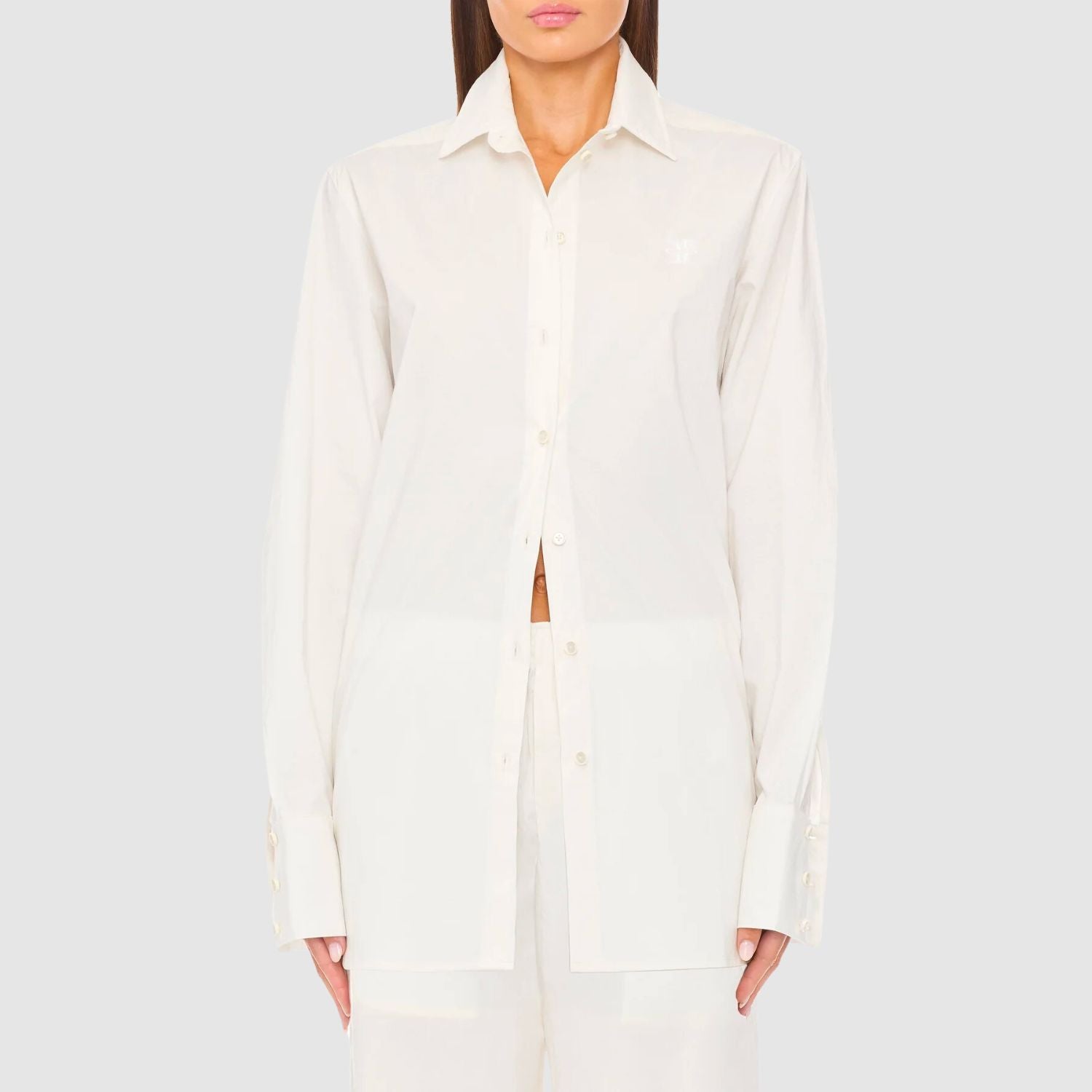 Eterne Poplin Oversized Button Down White