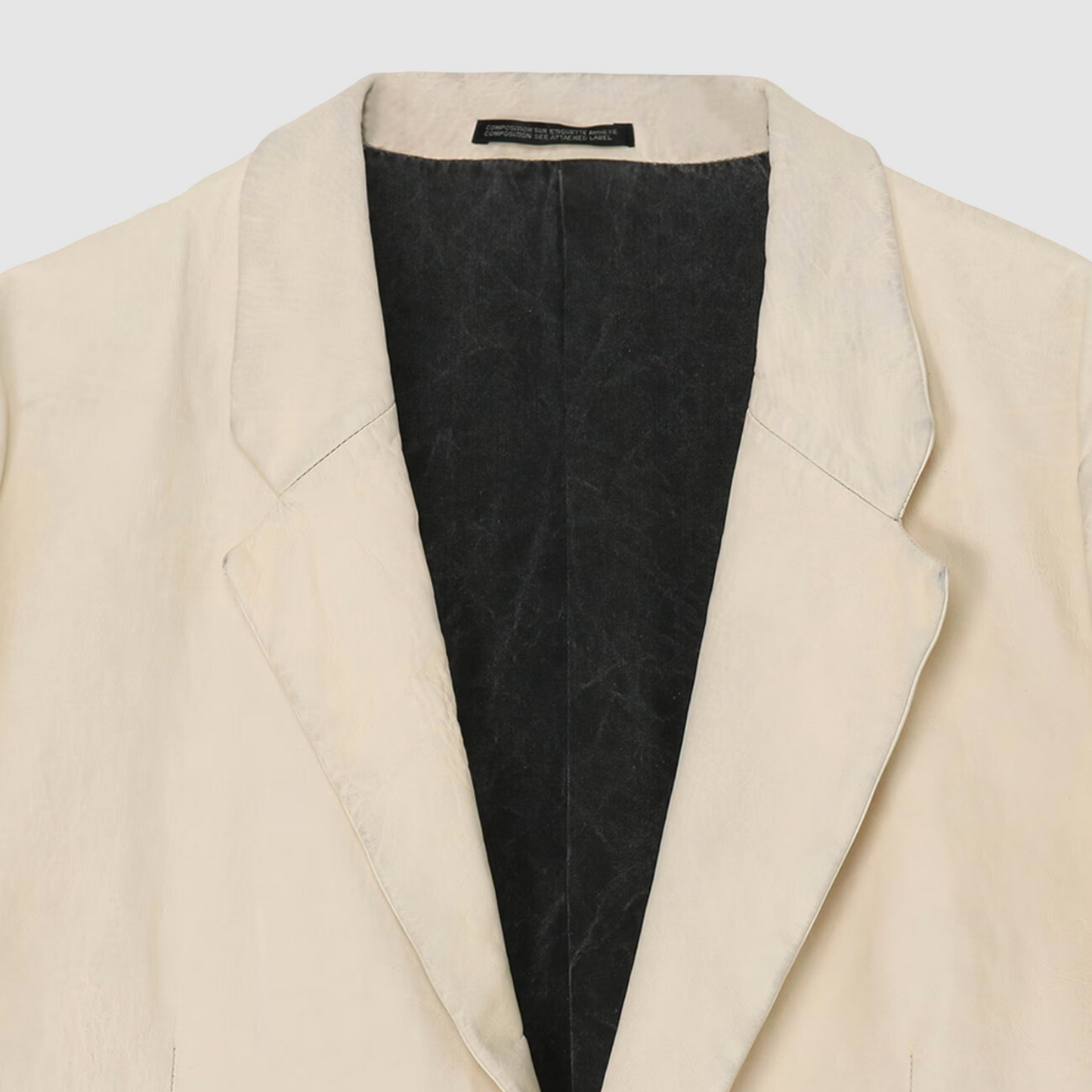 Yohji Yamamoto Organic Tanned CALF Washed 2BS Piping Calf Jacket