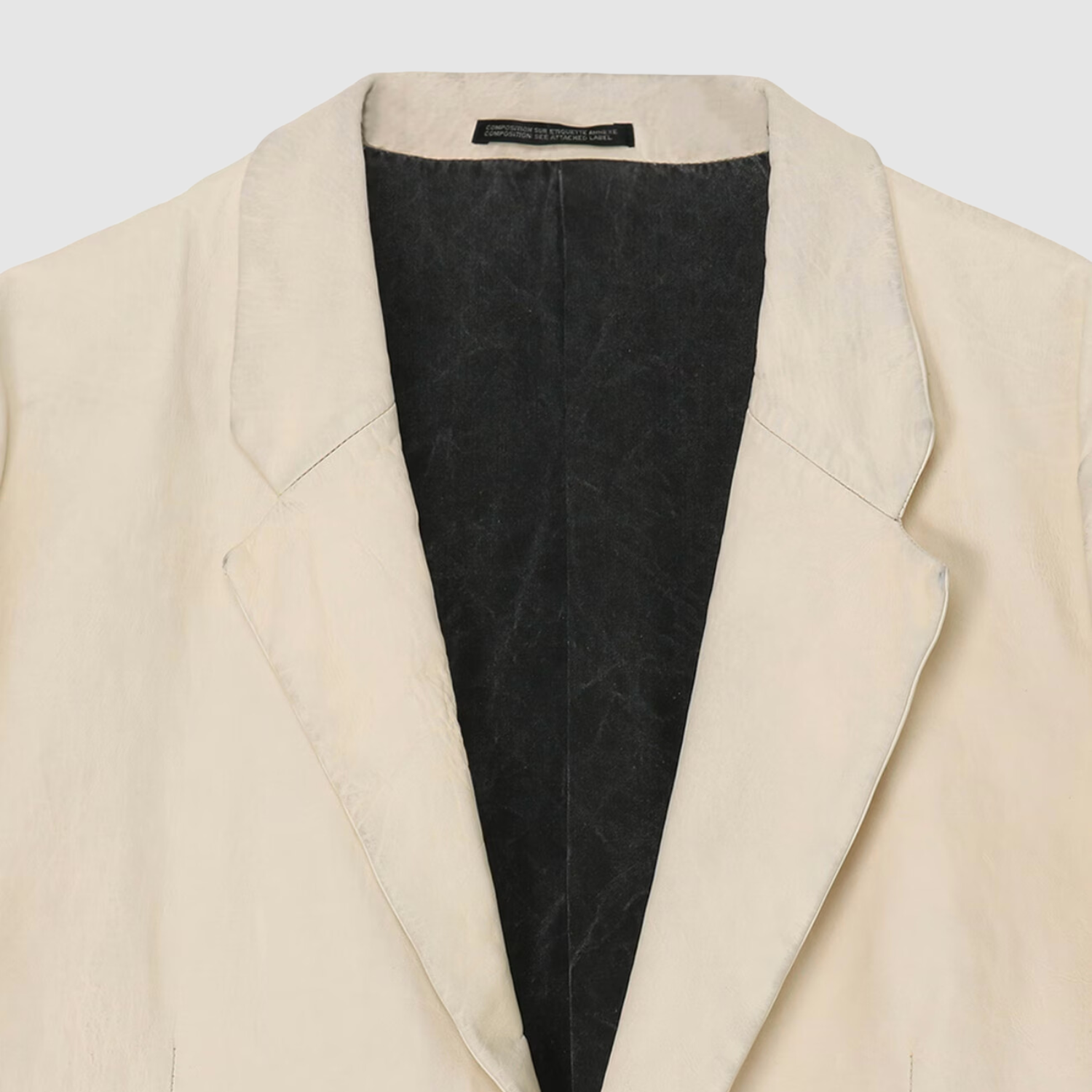 Yohji Yamamoto Organic Tanned CALF Washed 2BS Piping Calf Jacket