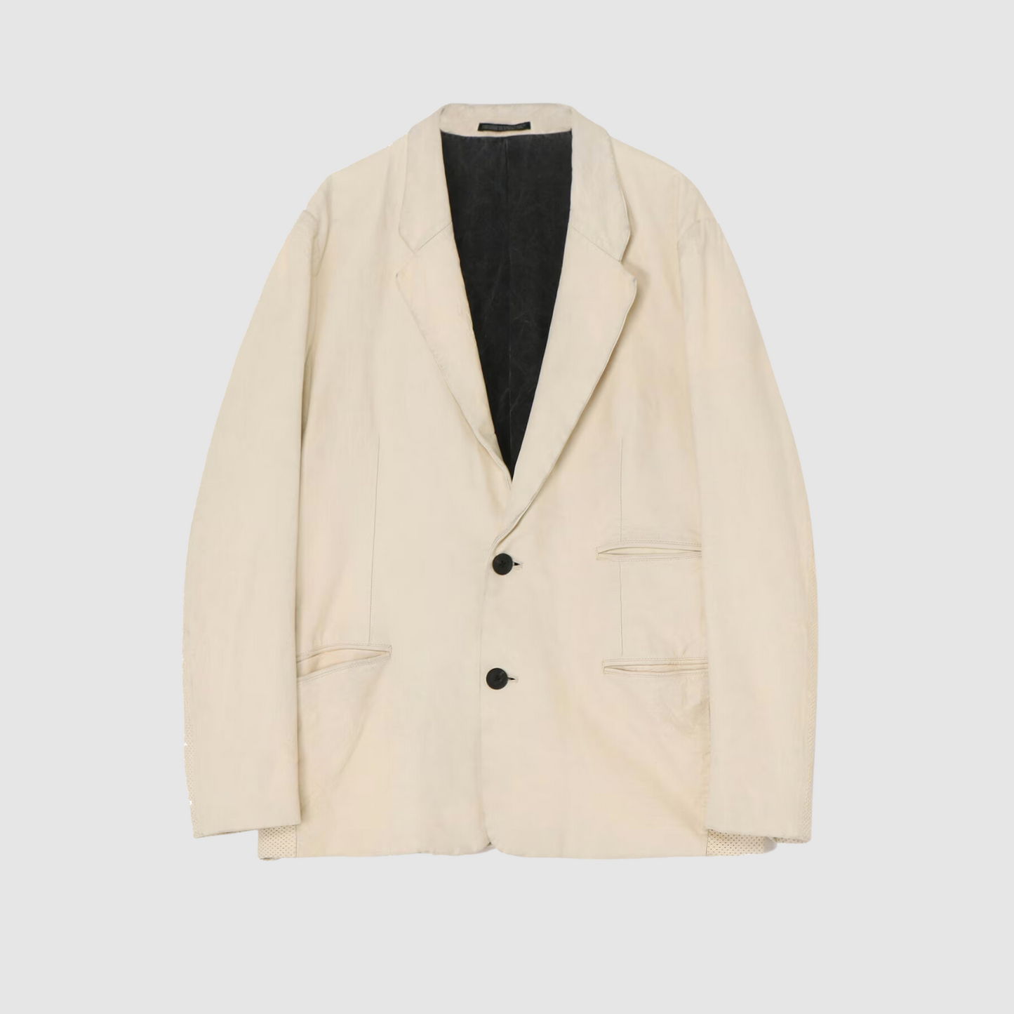 Yohji Yamamoto Organic Tanned CALF Washed 2BS Piping Calf Jacket