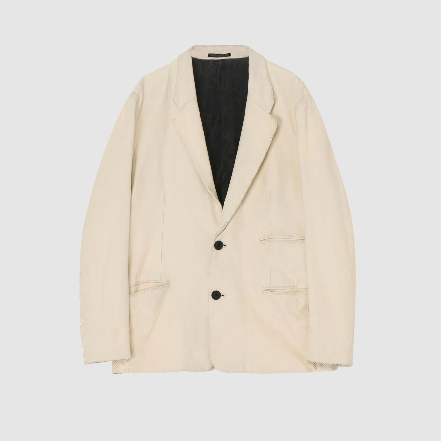 Yohji Yamamoto Organic Tanned CALF Washed 2BS Piping Calf Jacket