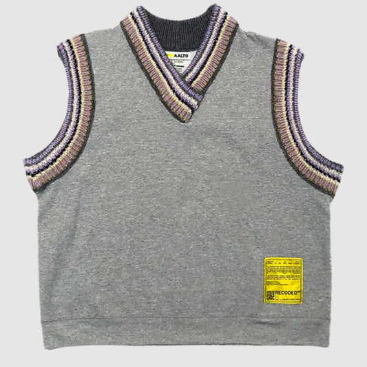 Recoded College Knit Collar Vest
